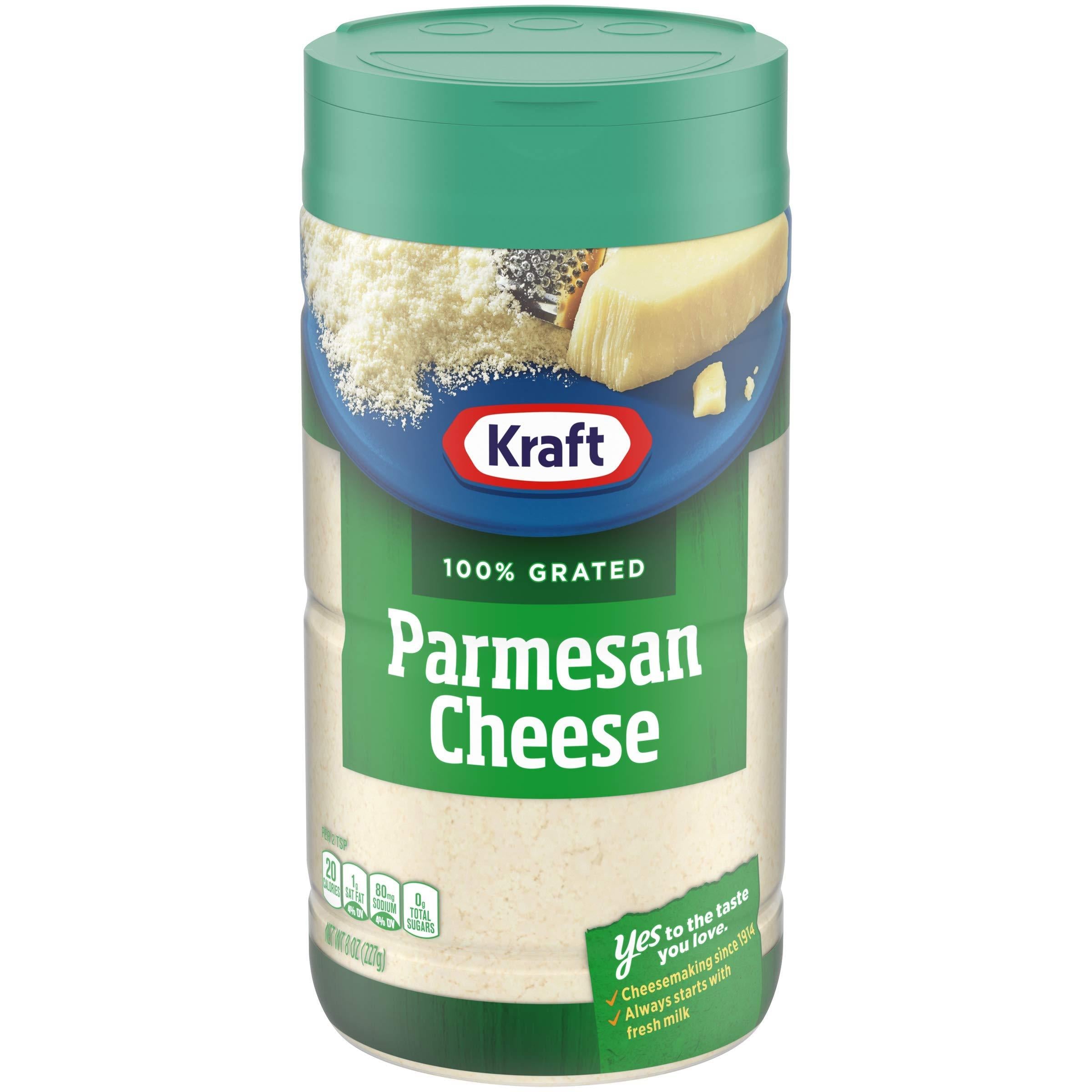 Kraft 100% Grated Parmesan Cheese Shaker (8 oz Bottle), Set of 4