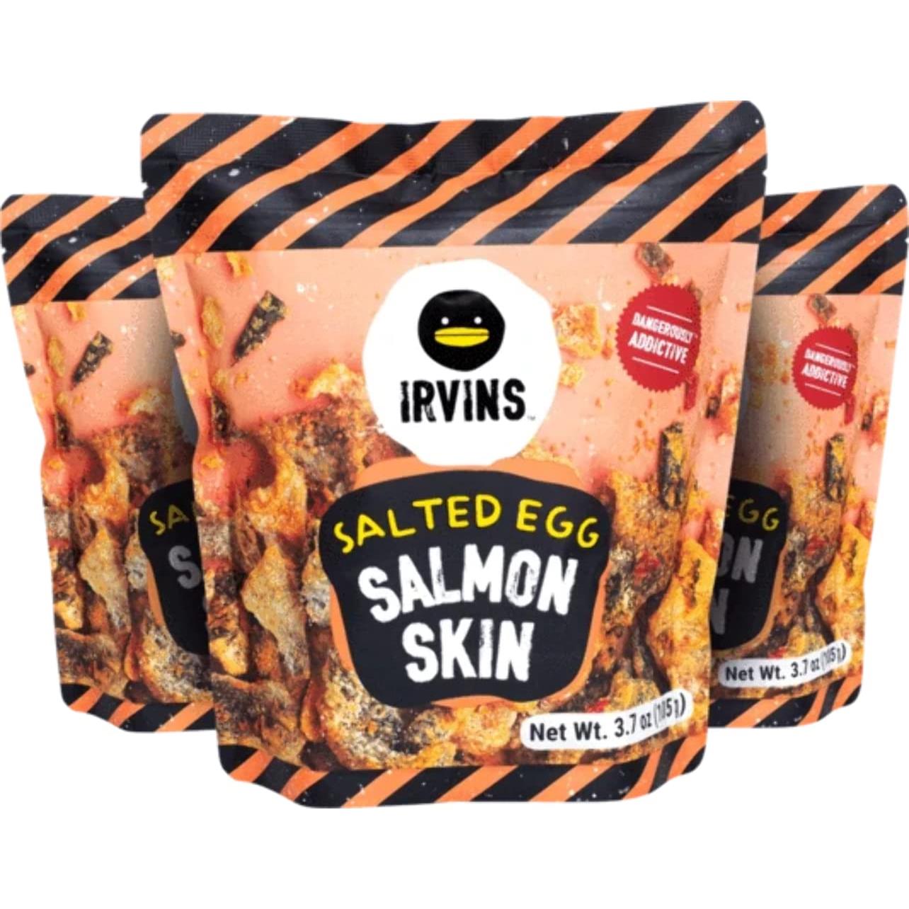 IRVINS Salted Egg Salmon Skin (Pack of 3)