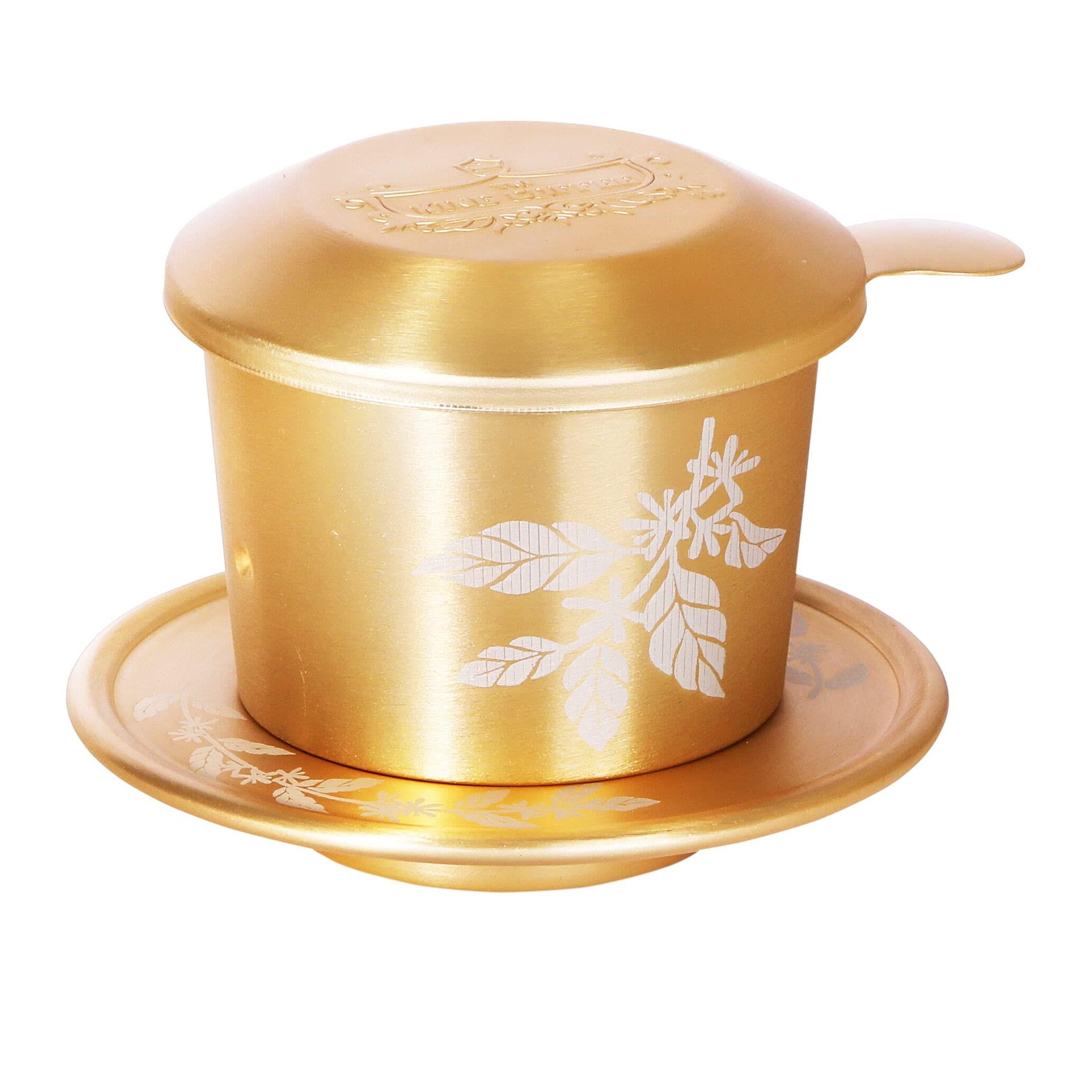 King Coffee GOLD PHIN FILTER for Vietnamese Coffee, Dripping Coffee Phin Filter Small Size 50 to 100ml