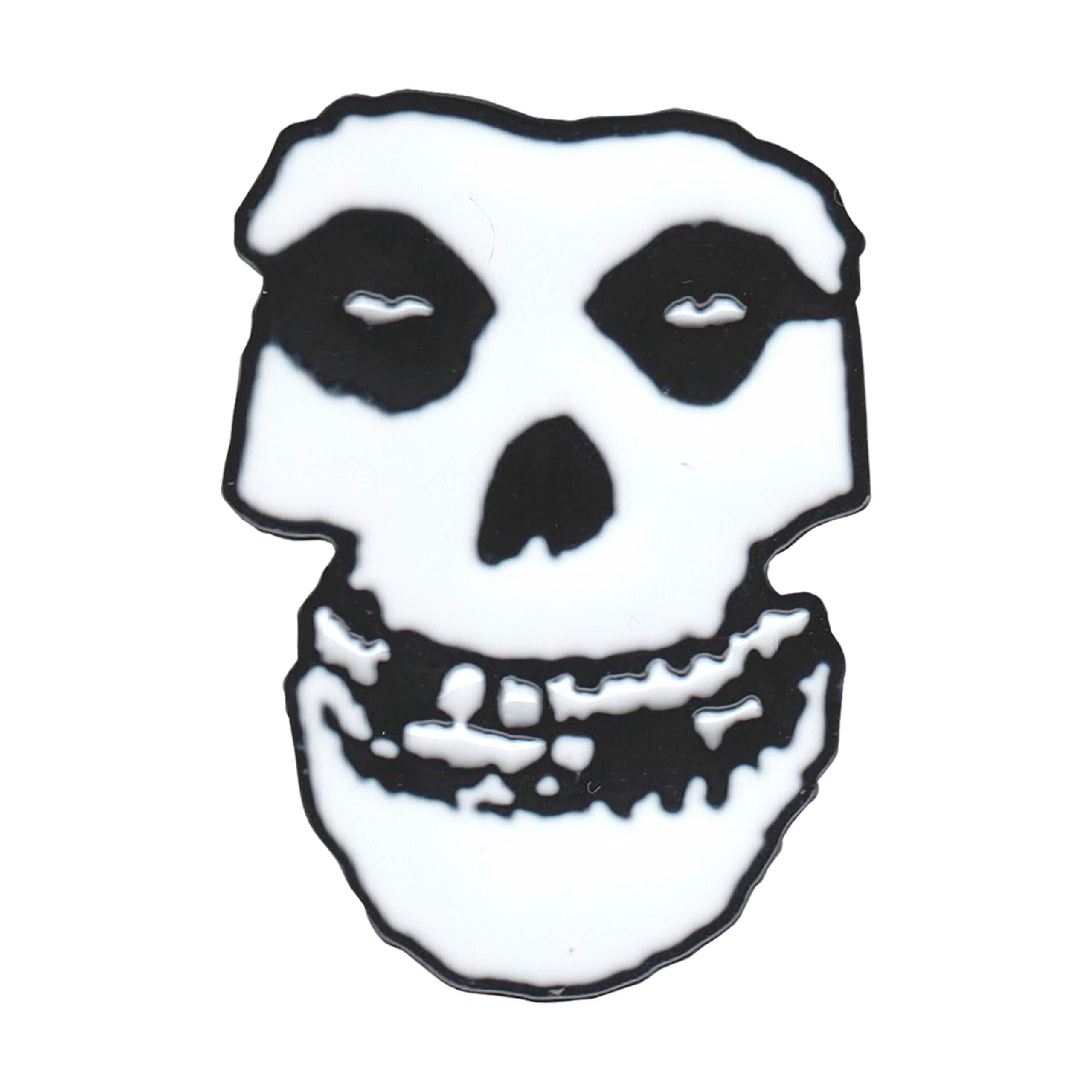 C&D Visionary Misfits Skull 1.25 Inch Metal Lapel Pin, Black, White