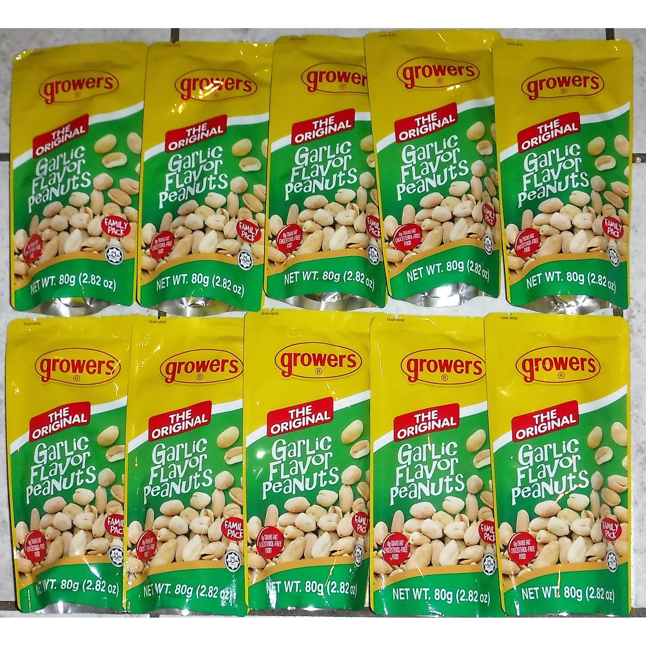 10-packs Growers Peanut Garlic Flavor 100g Ea (Total 1kg)