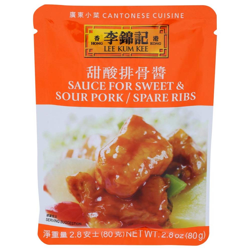 Lee Kum Kee Sauce For Sweet and Sour Pork and Spare Ribs, 2.8-Ounce Pouches (Pack of 12)