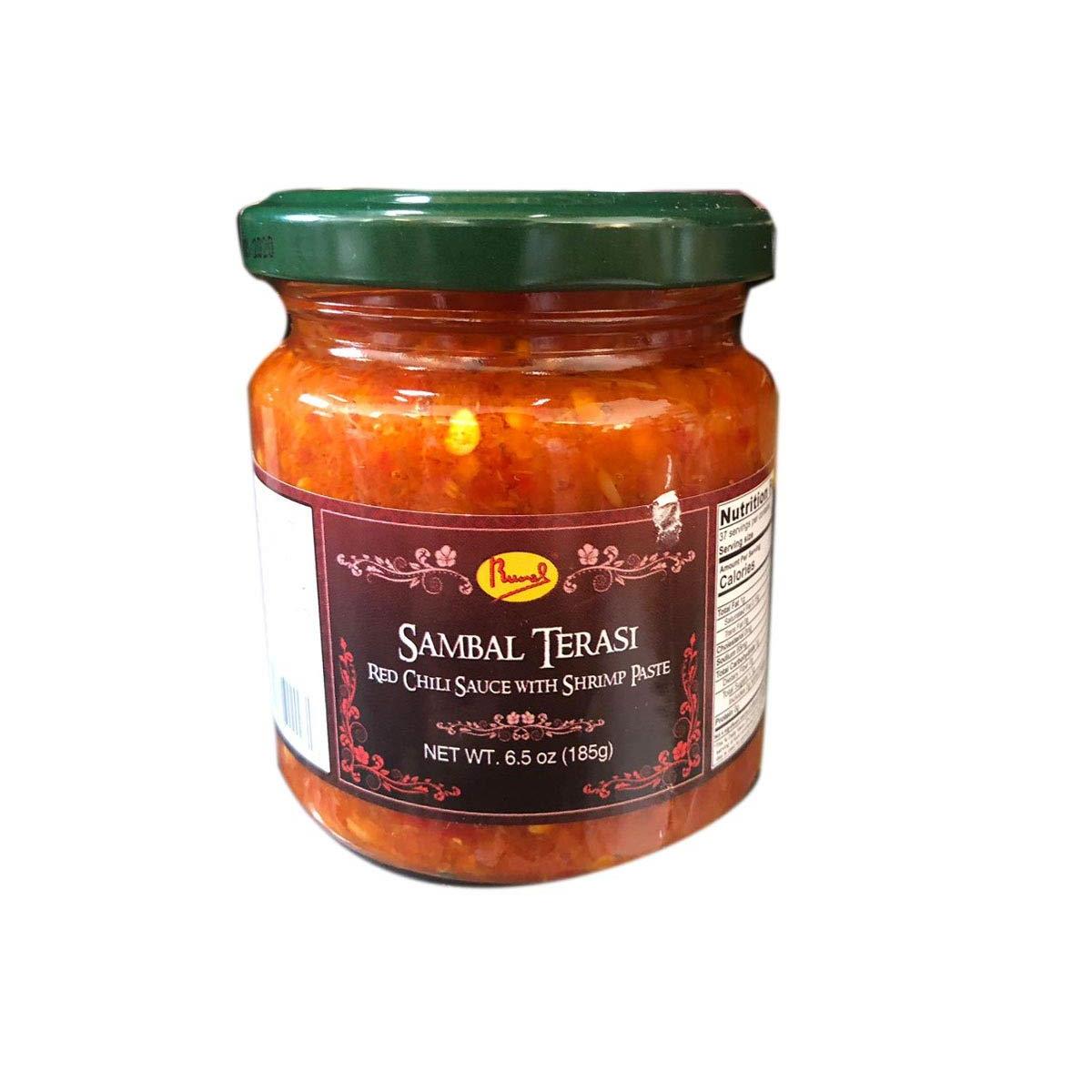 Runel Red Chili Sauce With Shrimp Paste (Sambal Terasi) - 6.5oz (Pack of 1)