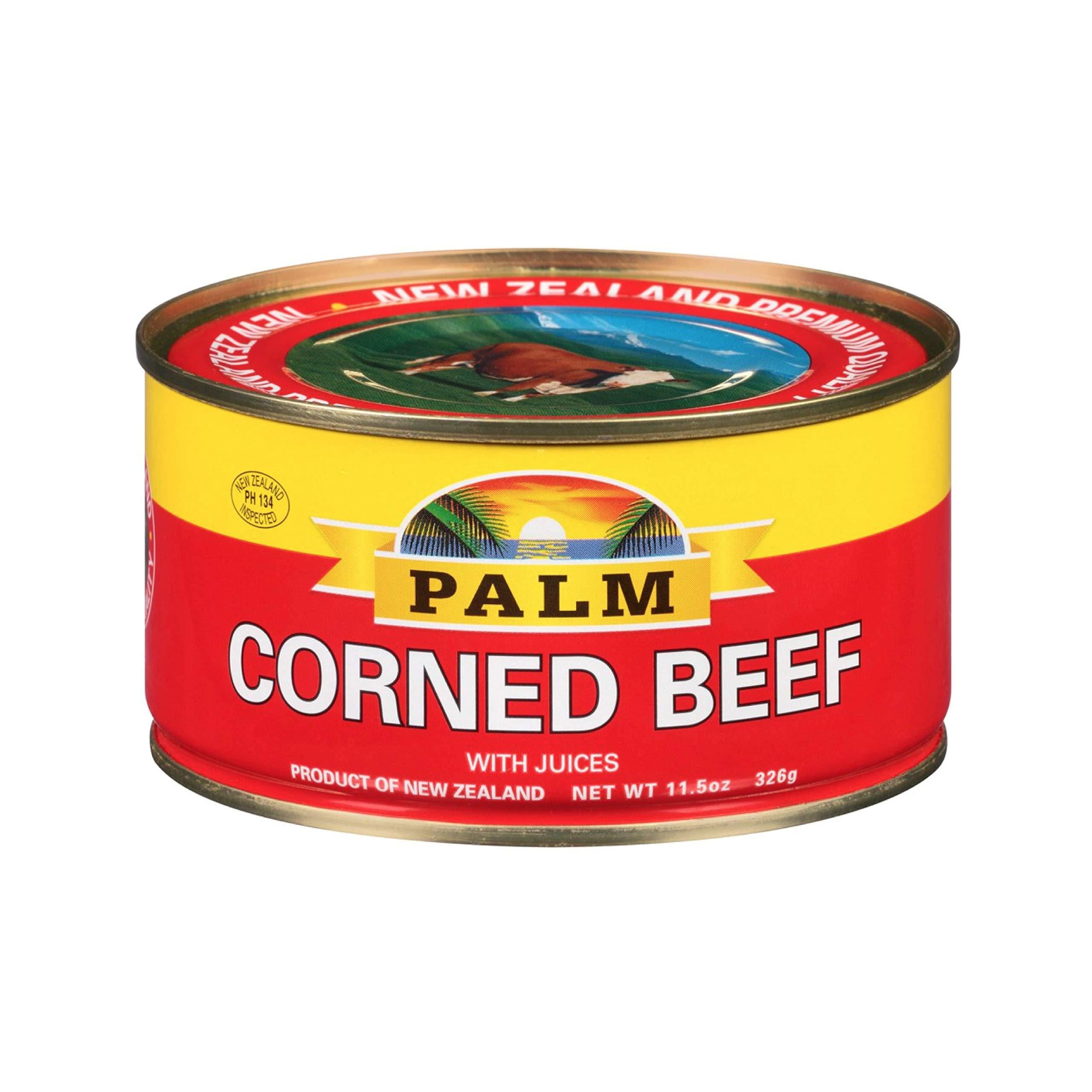 (PACK OF 2 CANS) Palm Corned Beef with Juices 11.5 Oz. Can