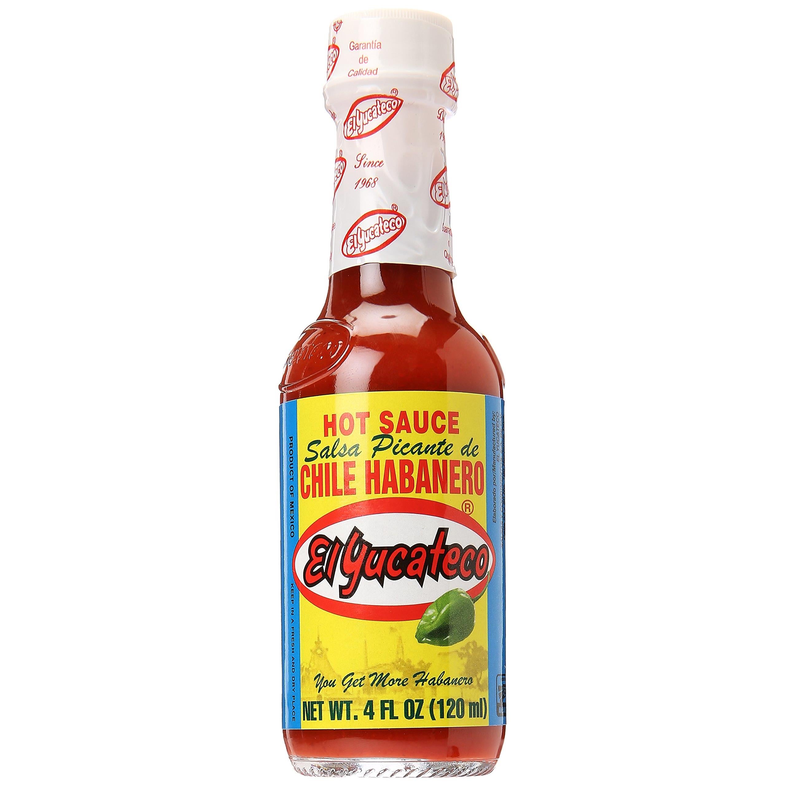 El Yucateco Chile Habanero Hot Sauce Bottle, Red, 8 Ounce