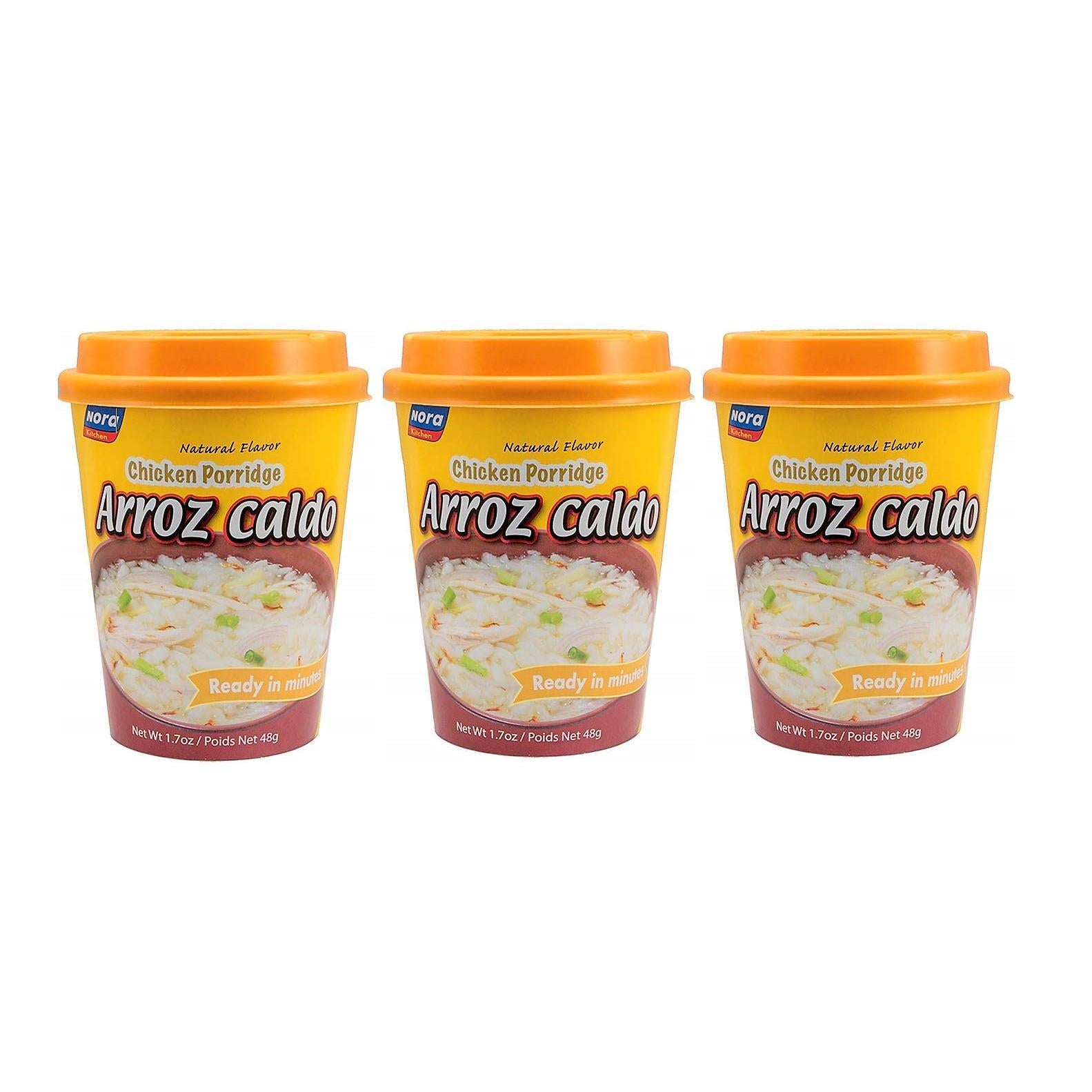 Nora Kitchen - Arroz Caldo (Natural Flavor Chicken Porridge), 1.7oz (48g) 3 Pack