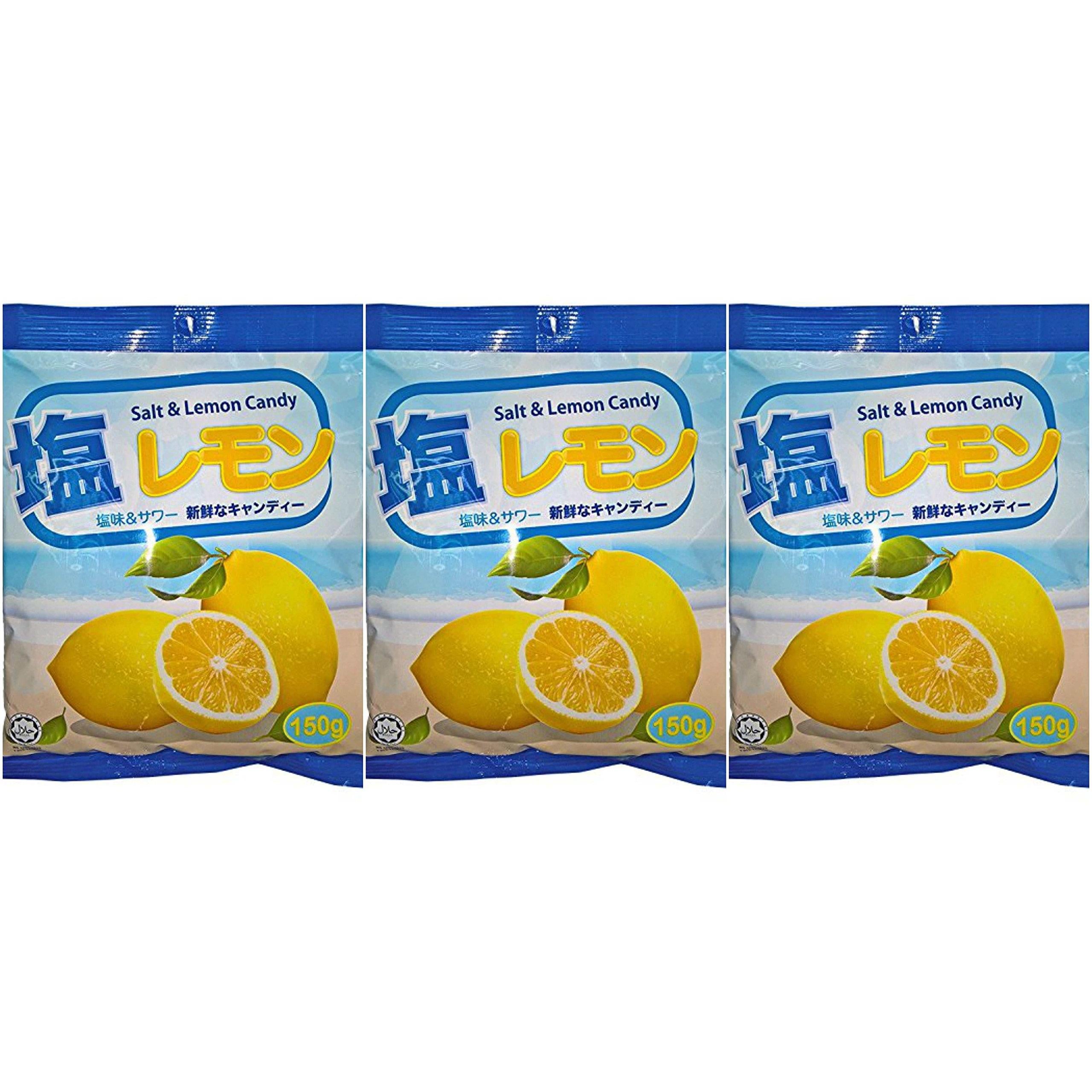 Salt and Lemon Hard Candy, Pack of 3