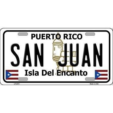 San Juan Puerto Rico Metal Novelty License Plate Tag LP-2874