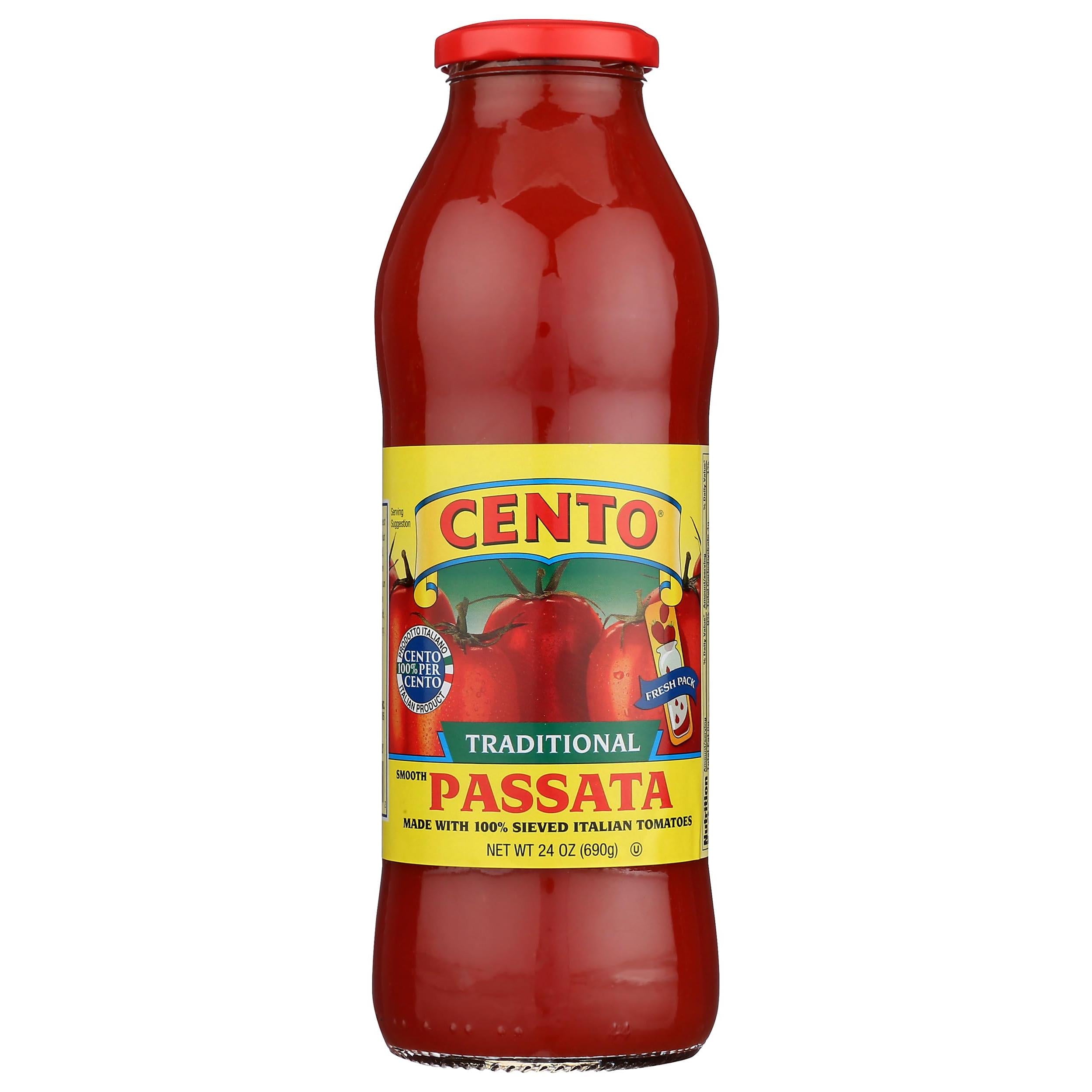 CENTO FOODS Crushed Passata Tomatoes, 24 OZ, 1.5 Pound (Pack of 2)