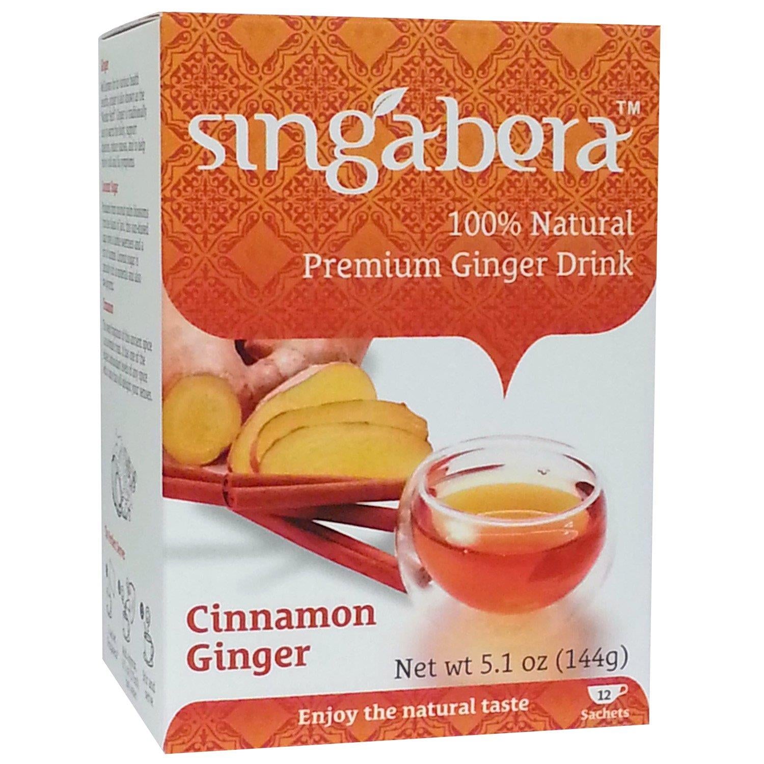 Singabera Premium Ginger Drink. Cinnamon Ginger Flavor 5.1oz (Pack of 3)