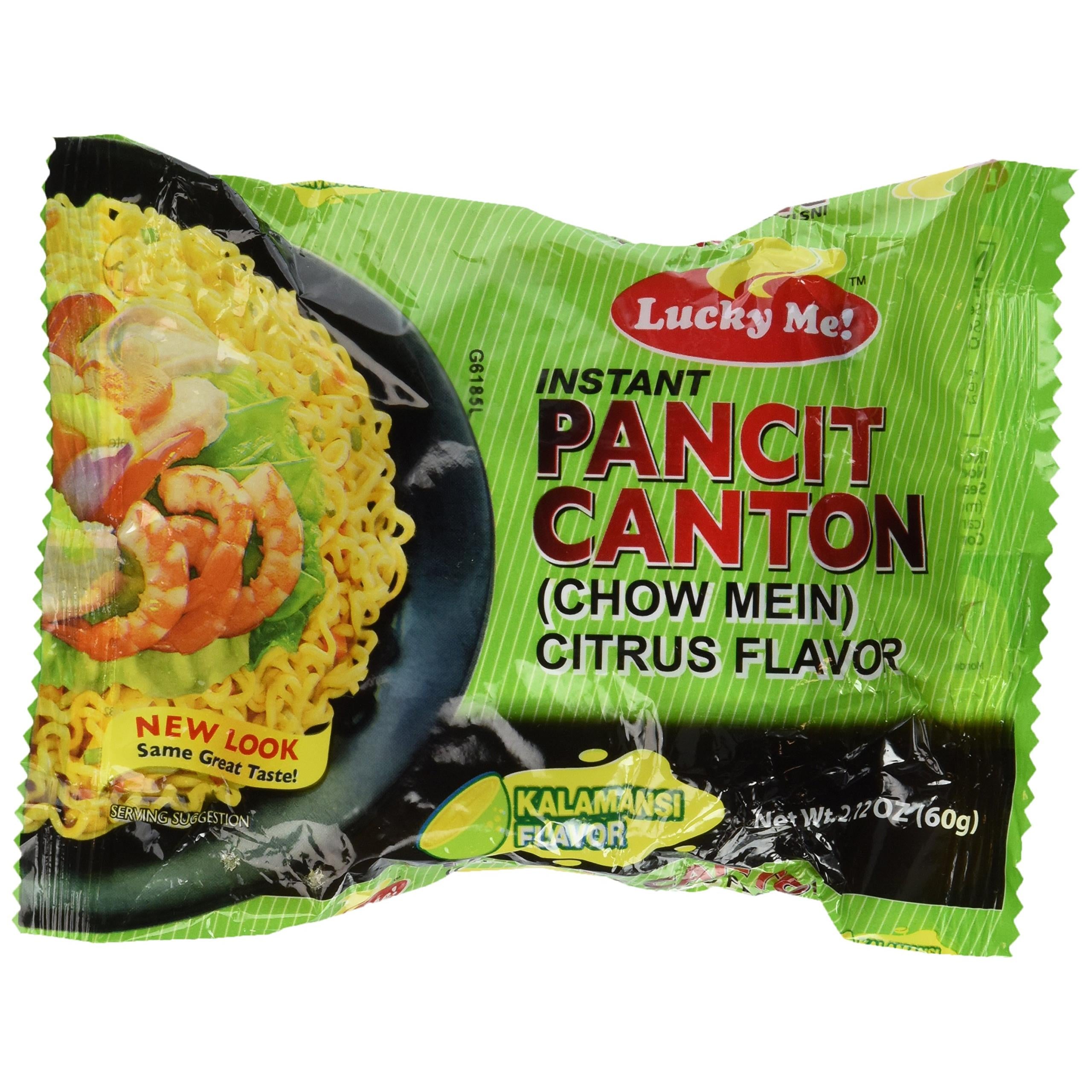Pancit Canton Citrus Flavor (Kalamansi) Chow Mein - 6 x 2.12 oz by Lucky Me