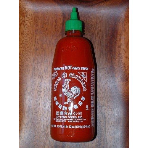 Sriracha HOT Chili Sauce (3 Giant 28 oz Bottles)