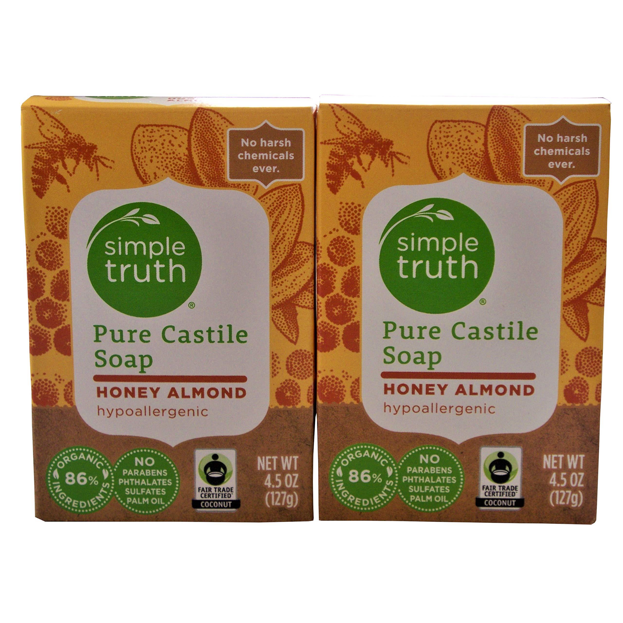 Simple Truth Pure Castile Soap Honey Almond Hypoallergenic 2 Pack