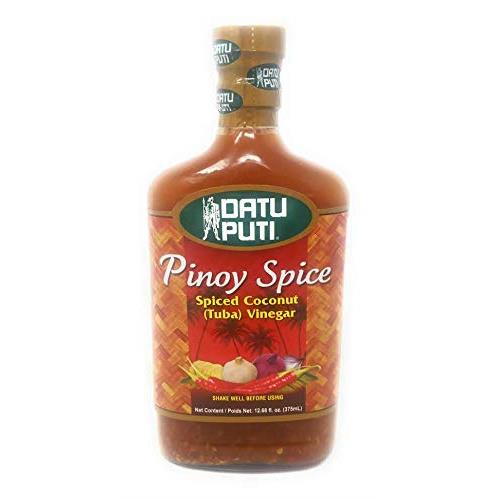 Datu Puti Pinoy Sauce Spiced Coconut (Tuba) Vinegar, Net Wt 12.68fl. oz (375mL)