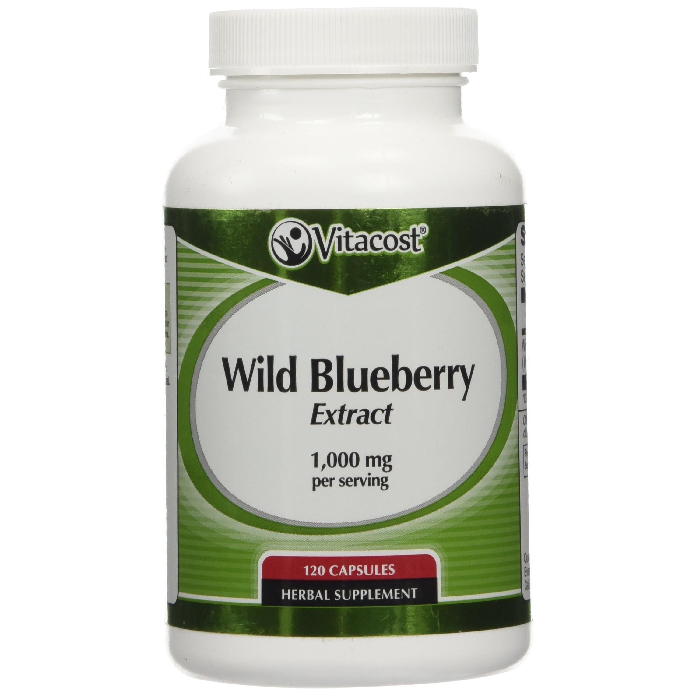 Vitacost Wild Blueberry Extract -- 1,000 mg per Serving - 120 Capsules