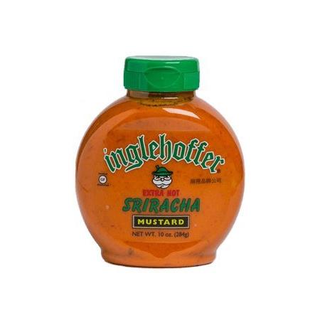 Inglehoffer Extra Hot Sriracha Mustard, 10 Ounce Squeeze Bottle (Pack of 6)