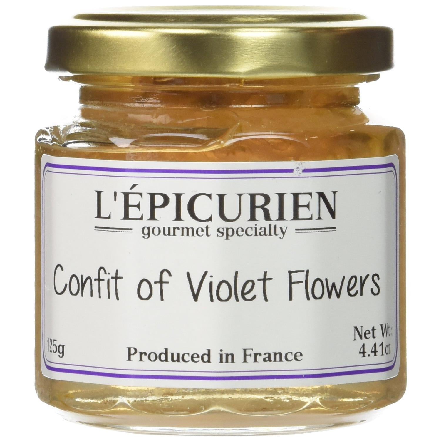 L'Epicurien Violet Petal Jelly - Confit of Violet Flowers 4.4 oz.