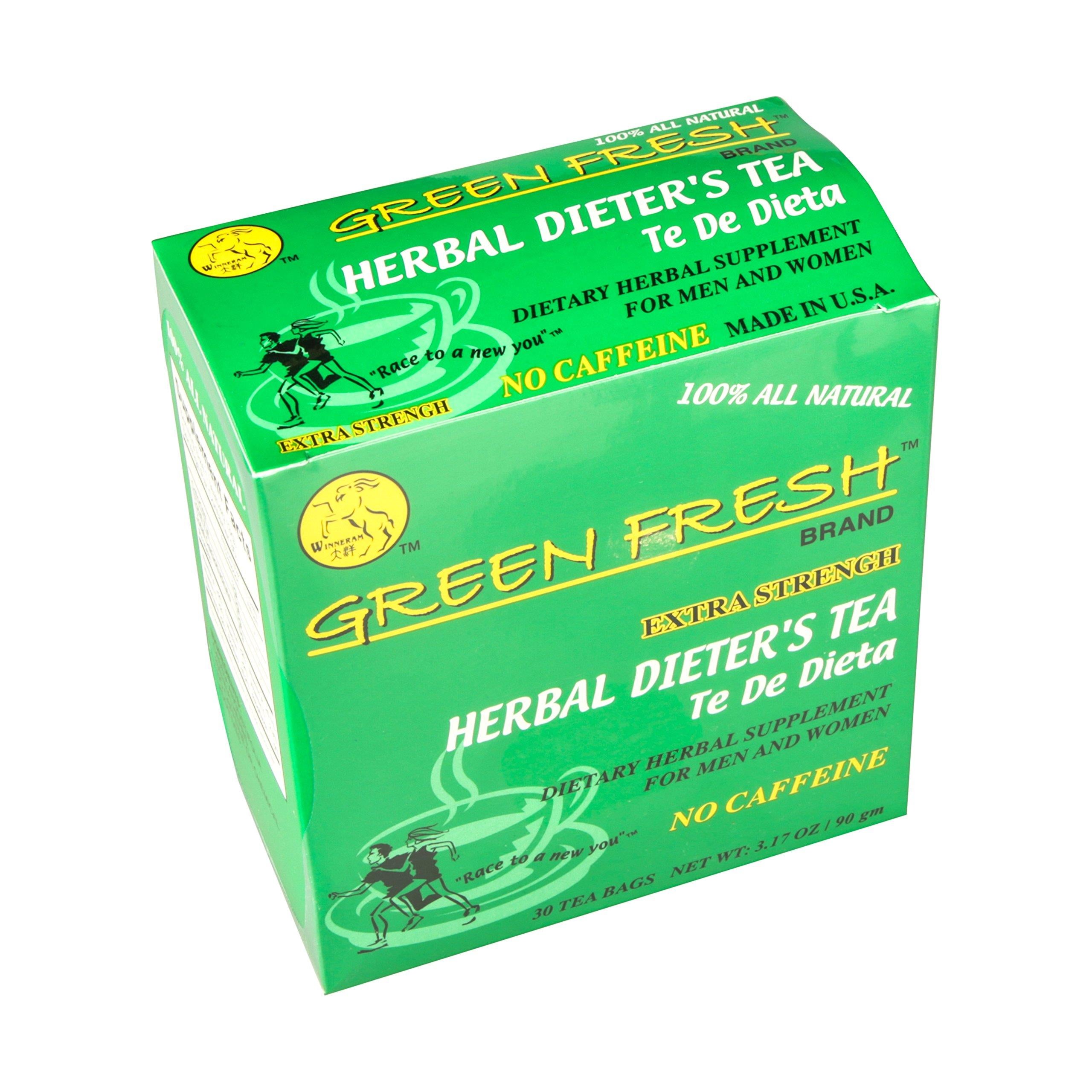 Green Fresh Extra Strength Herbal Dieters Tea, 30 Tea Bags