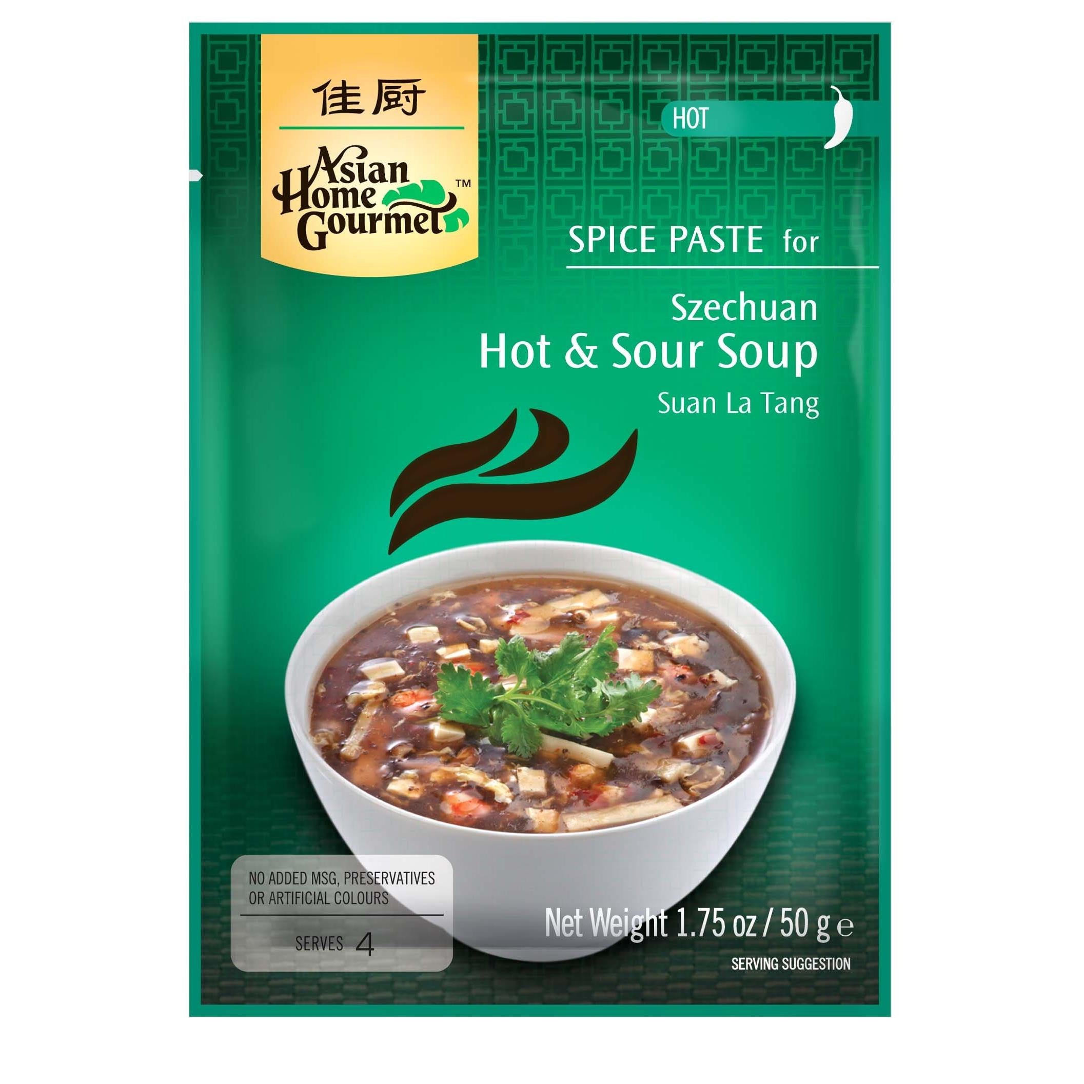 ASIAN HOME GOURMET Spice Paste for Szechuan Hot and Sour Soup (Instant Suan La Tang Sauce Mix) (Pack of 3)
