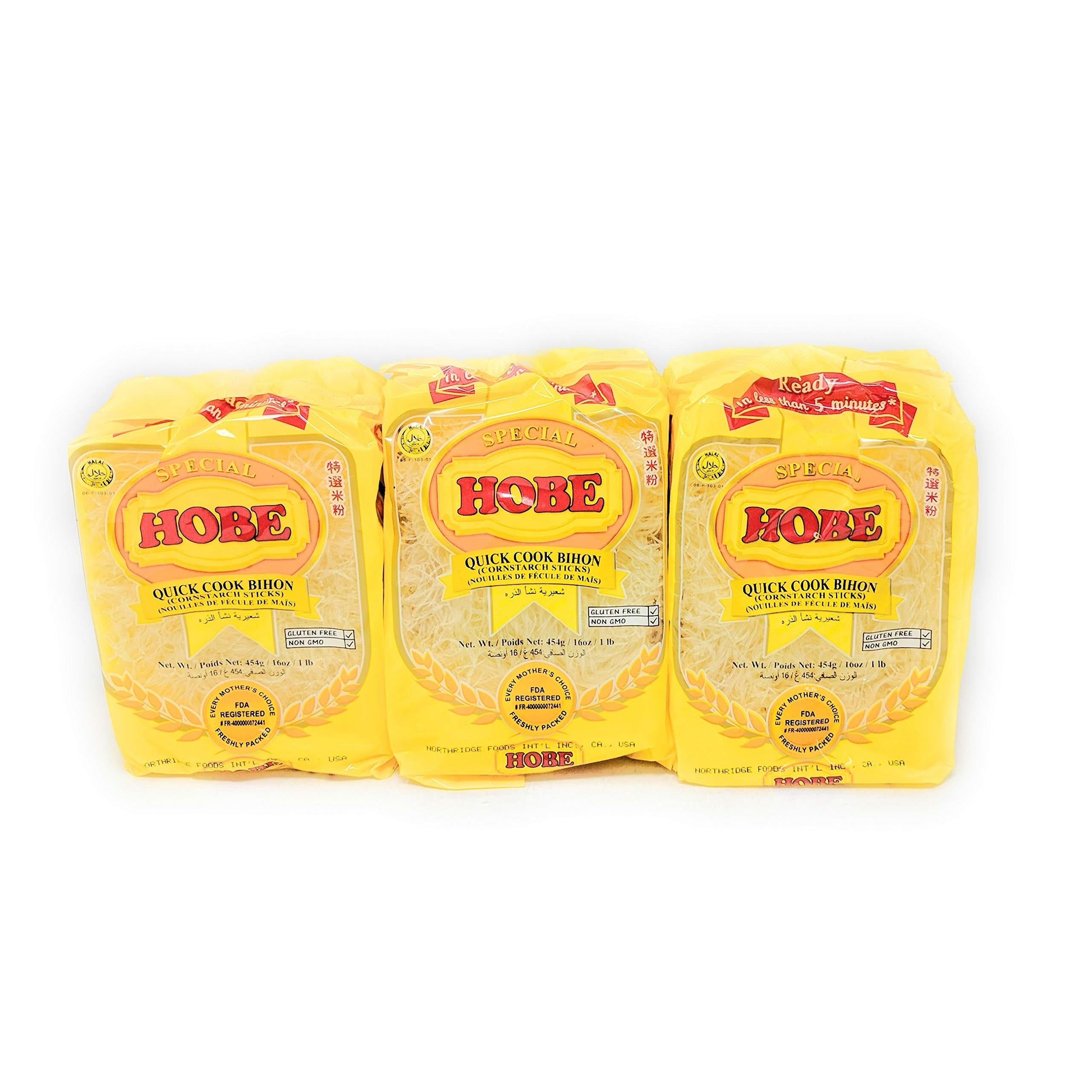 Hobe Special Golden Bihon Pack of Three 454g or 1 Lb a Pack
