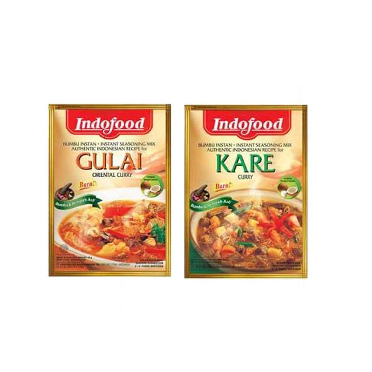Indofood Combo: 3 Bumbu Kare & 3 Bumbu Gulai 1.6oz sachets