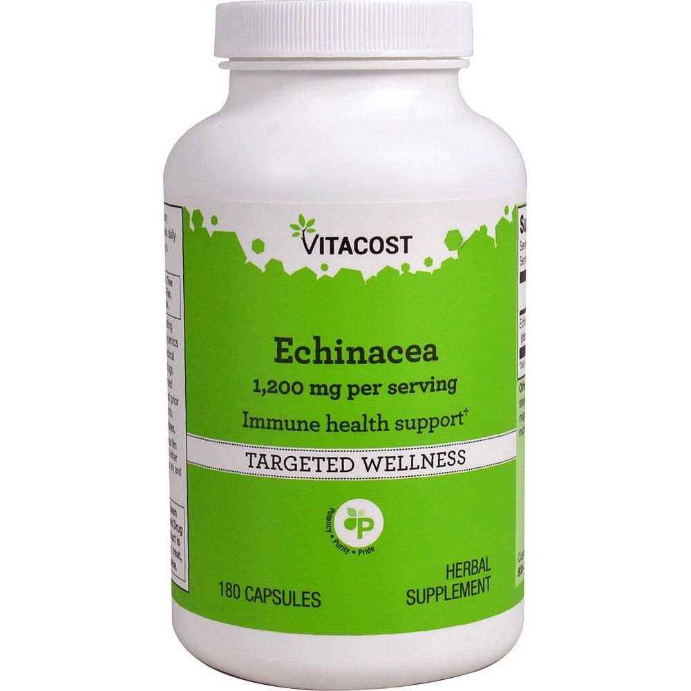 Vitacost Echinacea - 1200 mg per Serving - 180 Capsules
