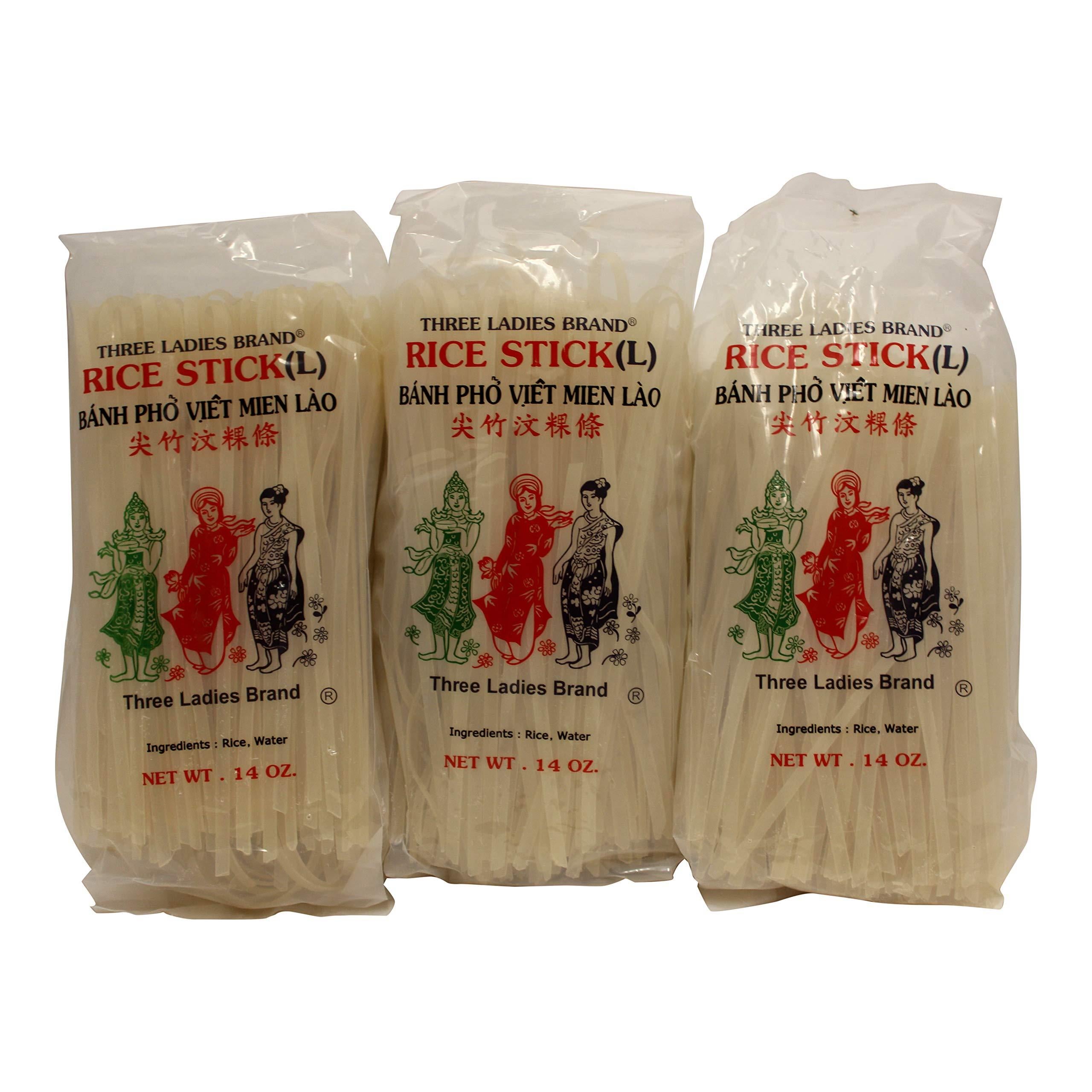 Rice Stick Noodle - 14 Oz. (Pack of 3 Bags) (Large)