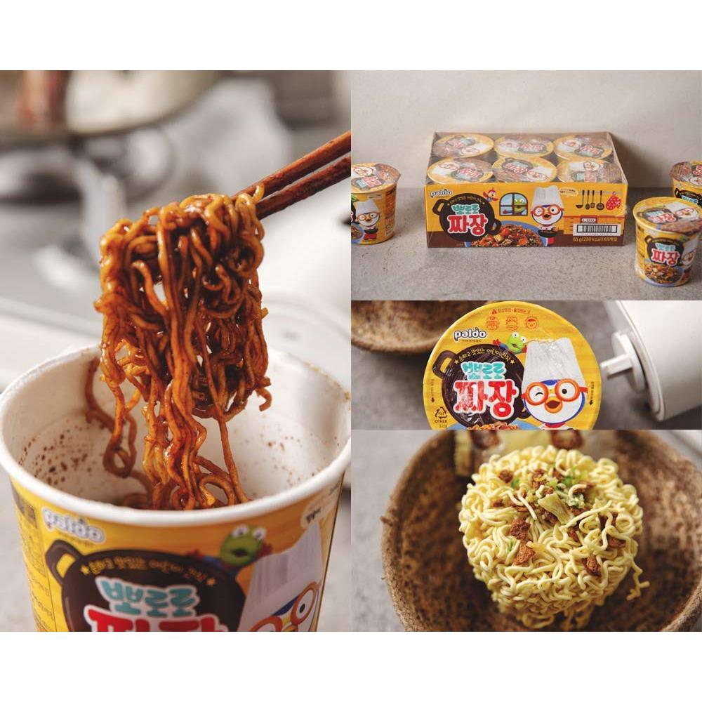 [Paldo] Pororo Jjajang Cup Noodles (Pack of 6) / Korean food / Korean ramen / K-food (overseas direct shipment)