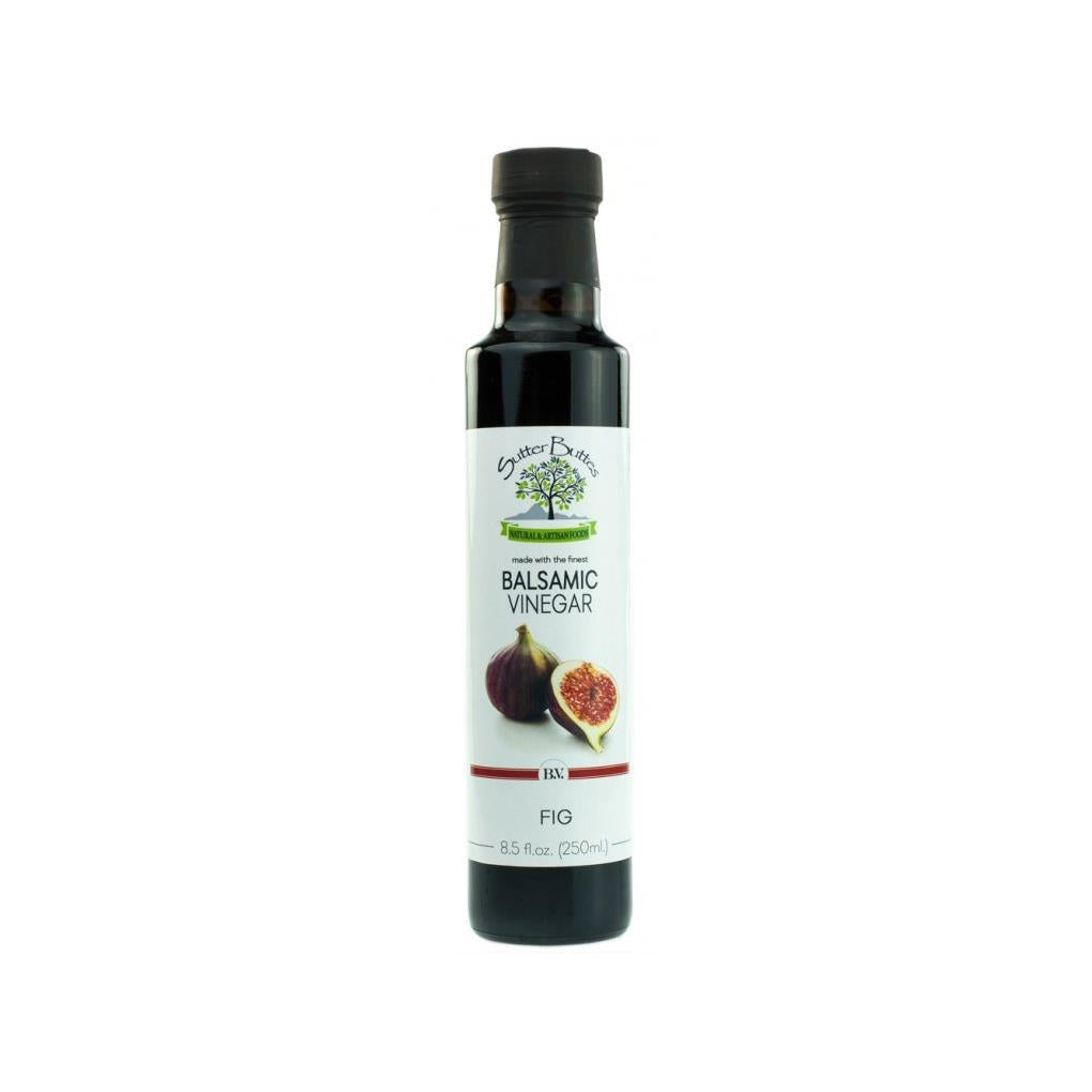 Sutter Buttes Balsamic Vinegar – Fresh Fig Infused (250ml bottle), Artisan Italian Grape Must Reduction Balsamic Vinegar, Handcrafted Premium Thick and Sweet Golden Aged Vinegar