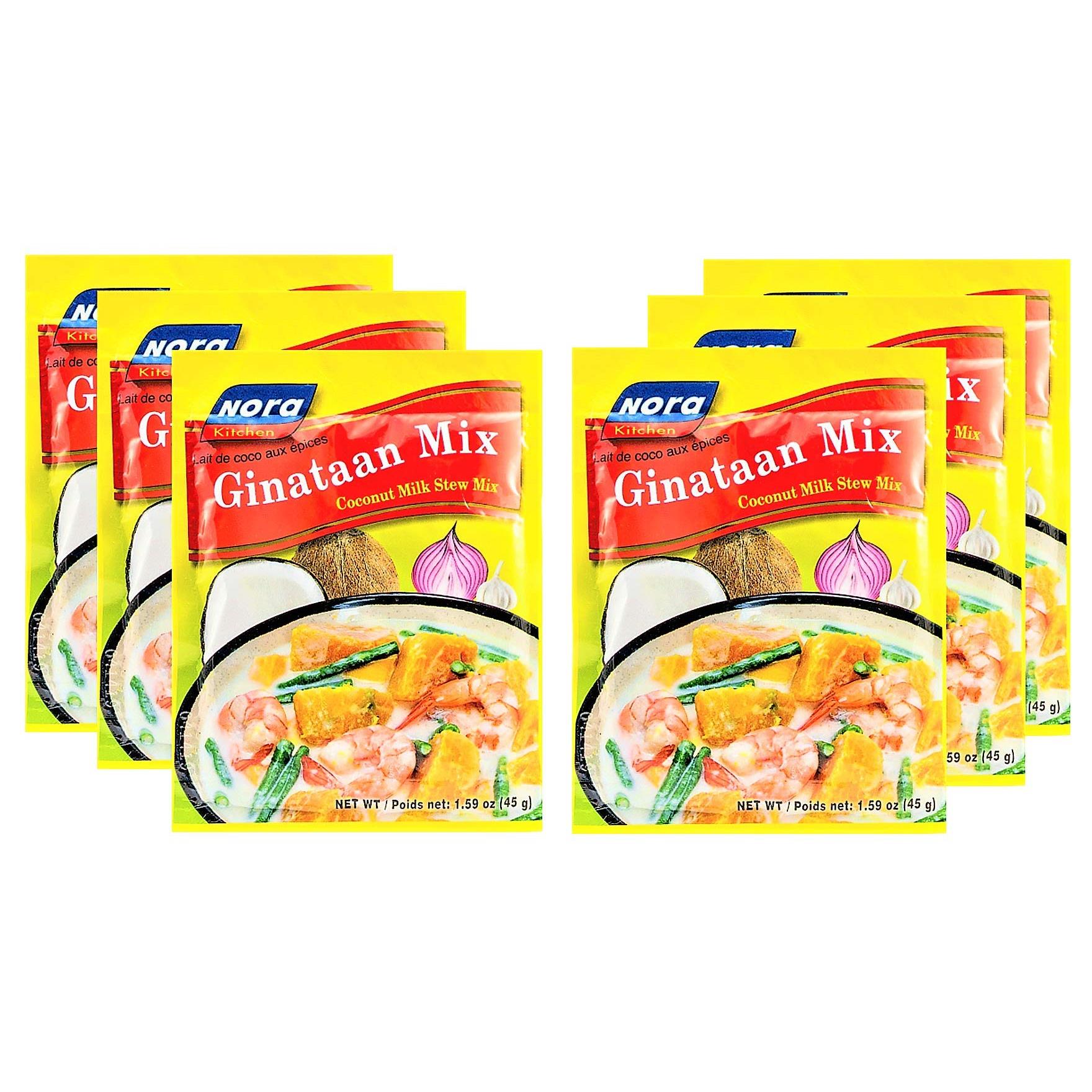 Nora Kitchen Ginataan Mix Coconut Milk Stew Mix 1.59oz (45g), 6 Pack