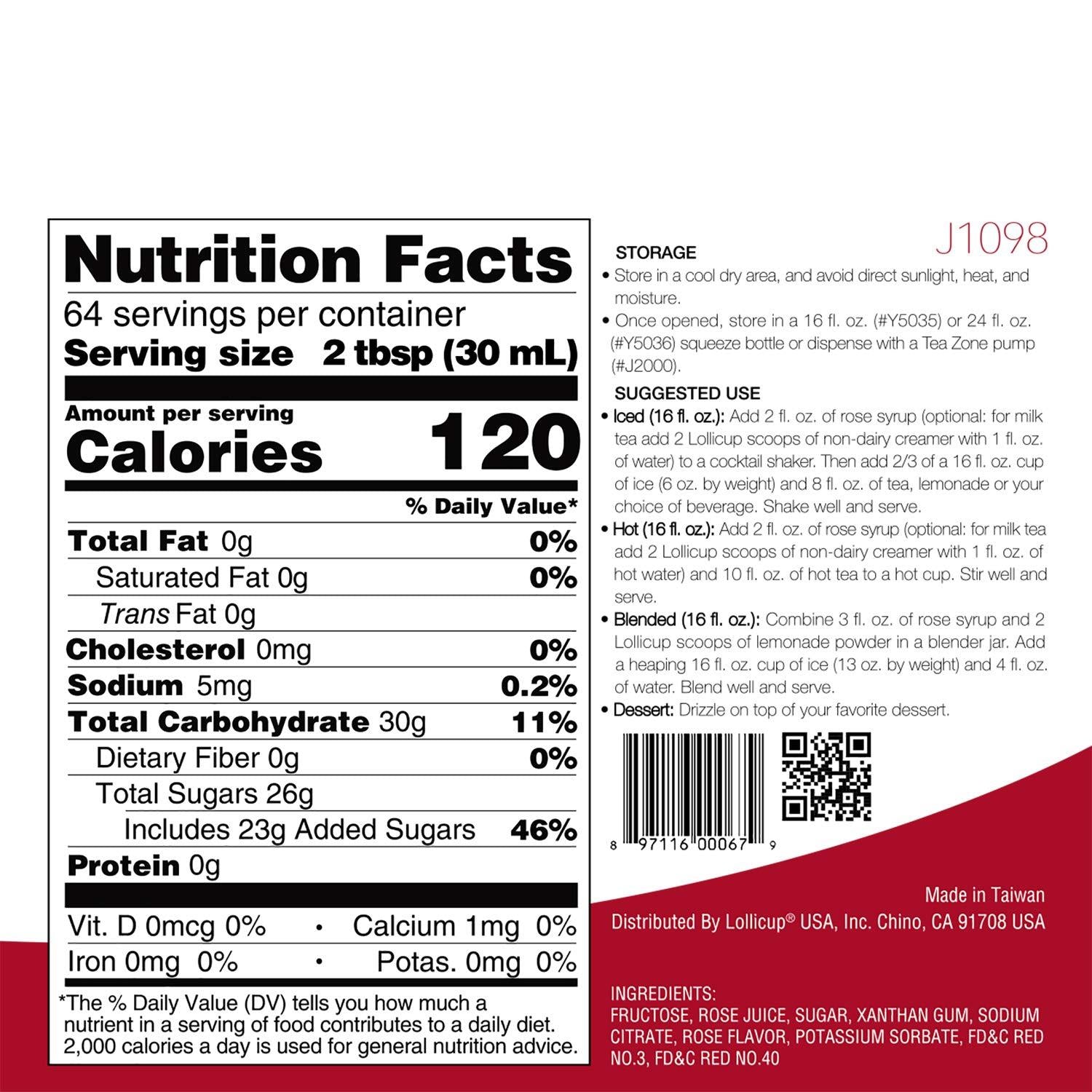 Tea Zone 64 oz Rose Syrup