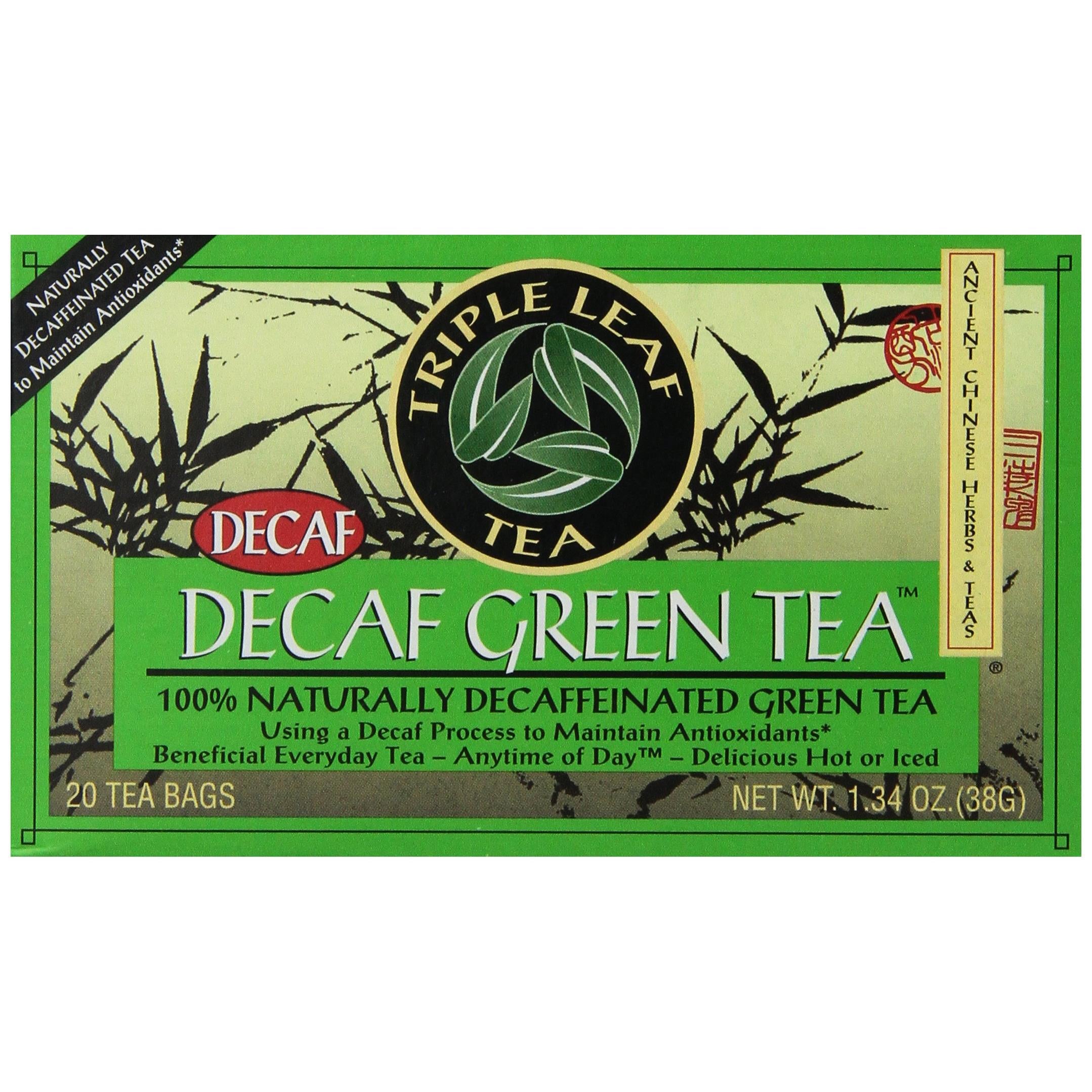 Triple Leaf Tea, Decaf Green Tea, 20 Tea Bags (Pack of 6)
