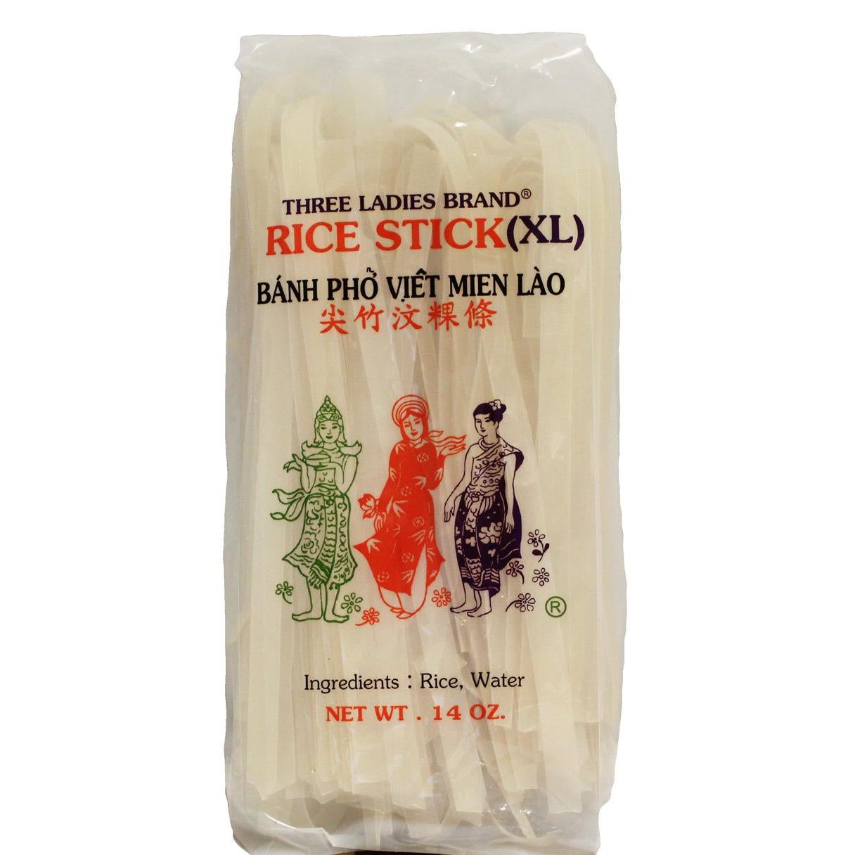 Rice Stick Noodle - 14 Oz. (Pack of 3 Bags) (Extra-Large)