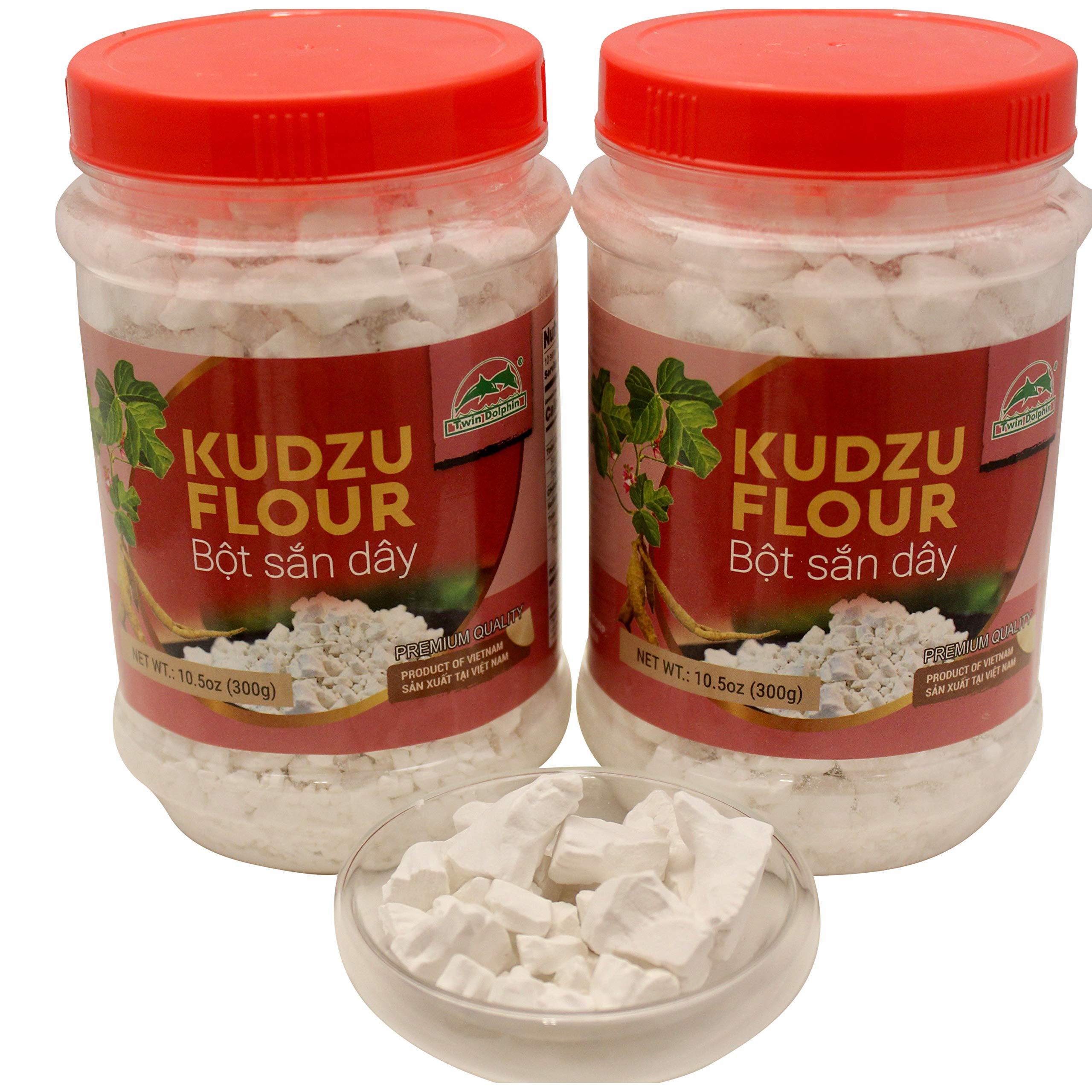 Twin Dolphin Bot San Day Kudzu Flour Chunks, 10.5 Ounce Reclosable Jars [Pack of 2]