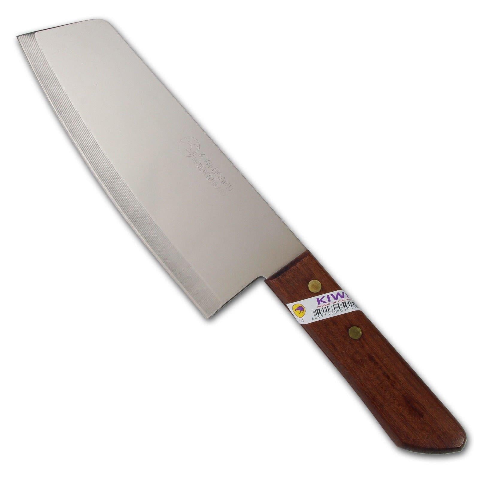 Thai Cook Kitchen Chef Knife Stainless Steel Wood Handle Kiwi Brand No. 21