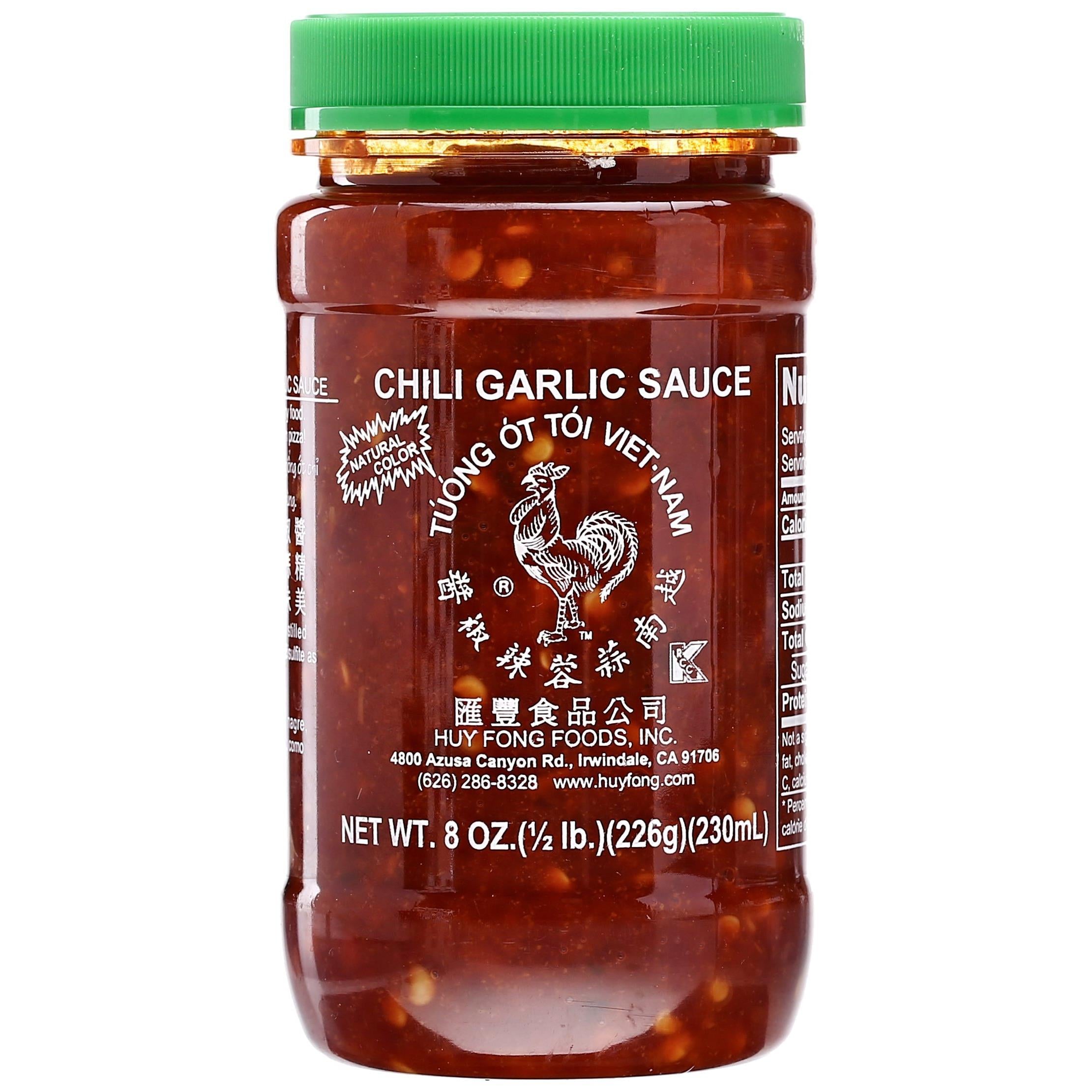Huy Fong Chili Garlic Sauce, 8 oz, Pack of 2