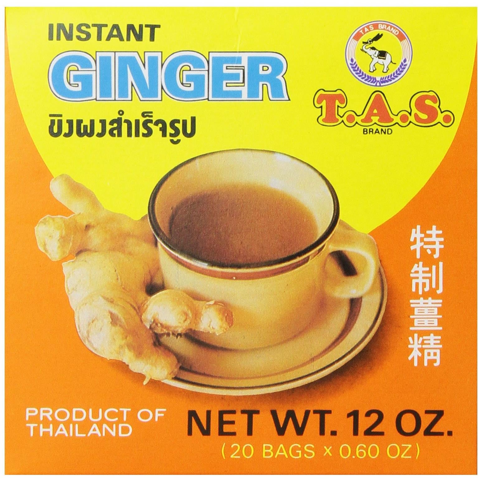TAS Instant Thai Tea, Ginger, 12 Ounce