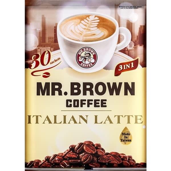 Mr. Brown 3 in 1 Instant Coffee 30 Sachets (Italian Latte, 2 Packs)
