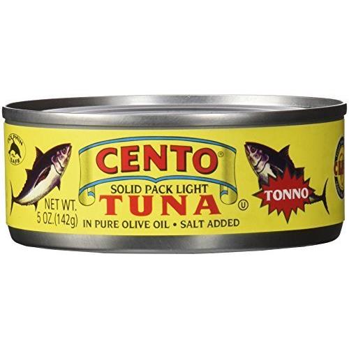Cento - Italian Solid Light Tuna in Pure Olive Oil, (6) - 5 oz Cans by Cent