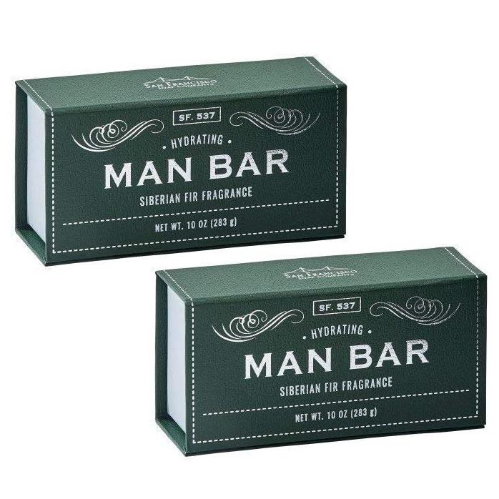 San Francisco Soap Company Man Bar 10 oz. Soap Bar - Siberian Fir (2-Pack)