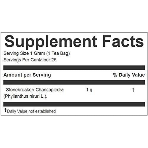 Hanan Peruvian Secrets Chancapiedra Herbal Tea | 100% Natural Stonebreaker | 25 Tea Bags | Aids in Promoting Normal Kidney Function Naturally