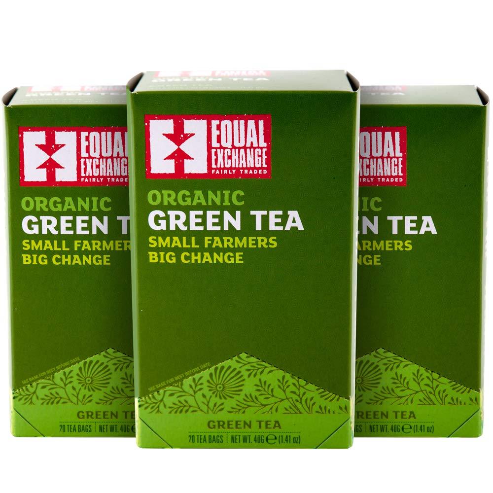 Equal Exchange Organic Green Tea, 20-Count (Pack of 3)