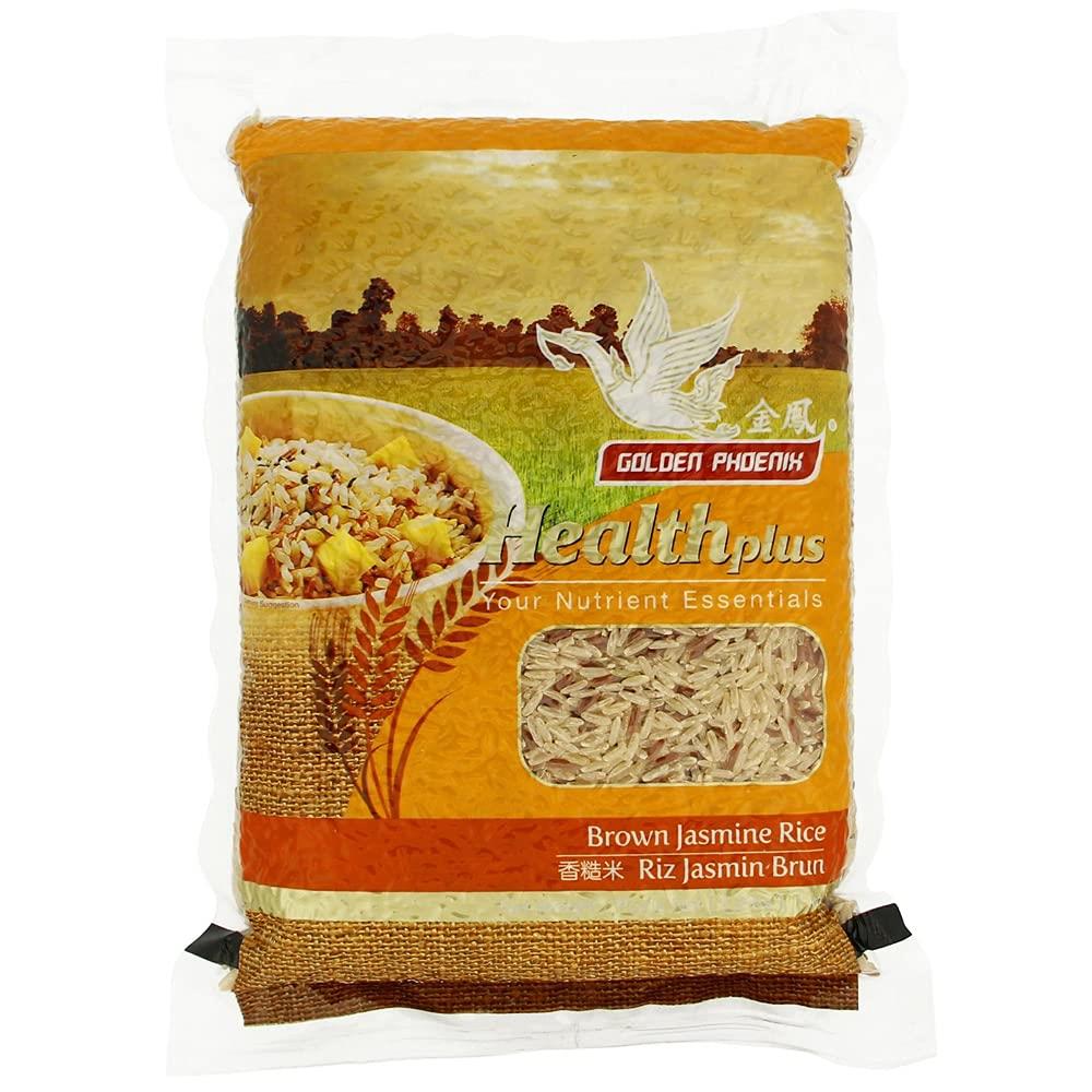 Golden Phoenix Brown Jasmine Rice - 2.2 lbs Whole Grain Brown Rice, Fragrant Aroma, Great for Vegans & Vegetarians, Naturally Gluten-Free