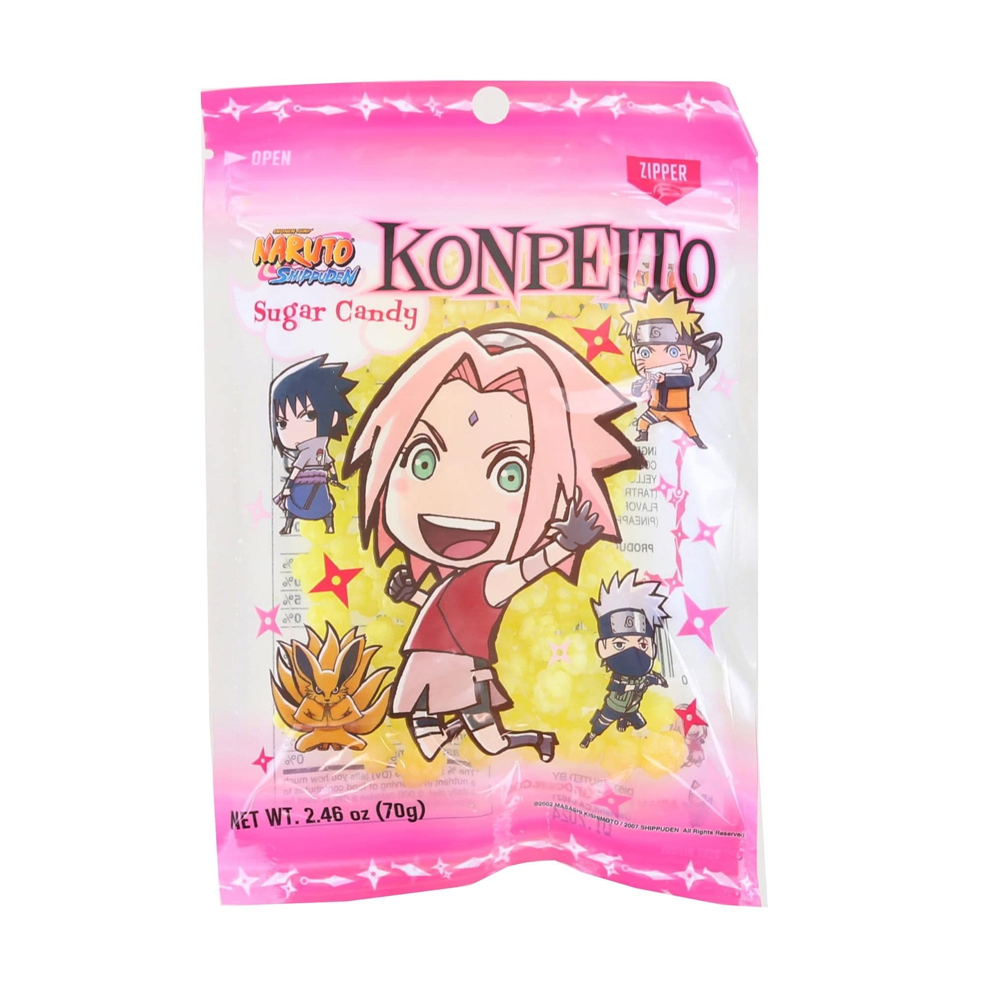 Naruto Shippudem Konpeito Japanese Sugar Candy 2.46oz /70g (Pineapple, 2 Packs)