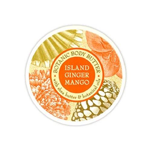 Greenwich Bay Trading Company Botanic Body Butter with Shea Butter and Cocoa Butter 8oz Tub (Island Ginger Mango)