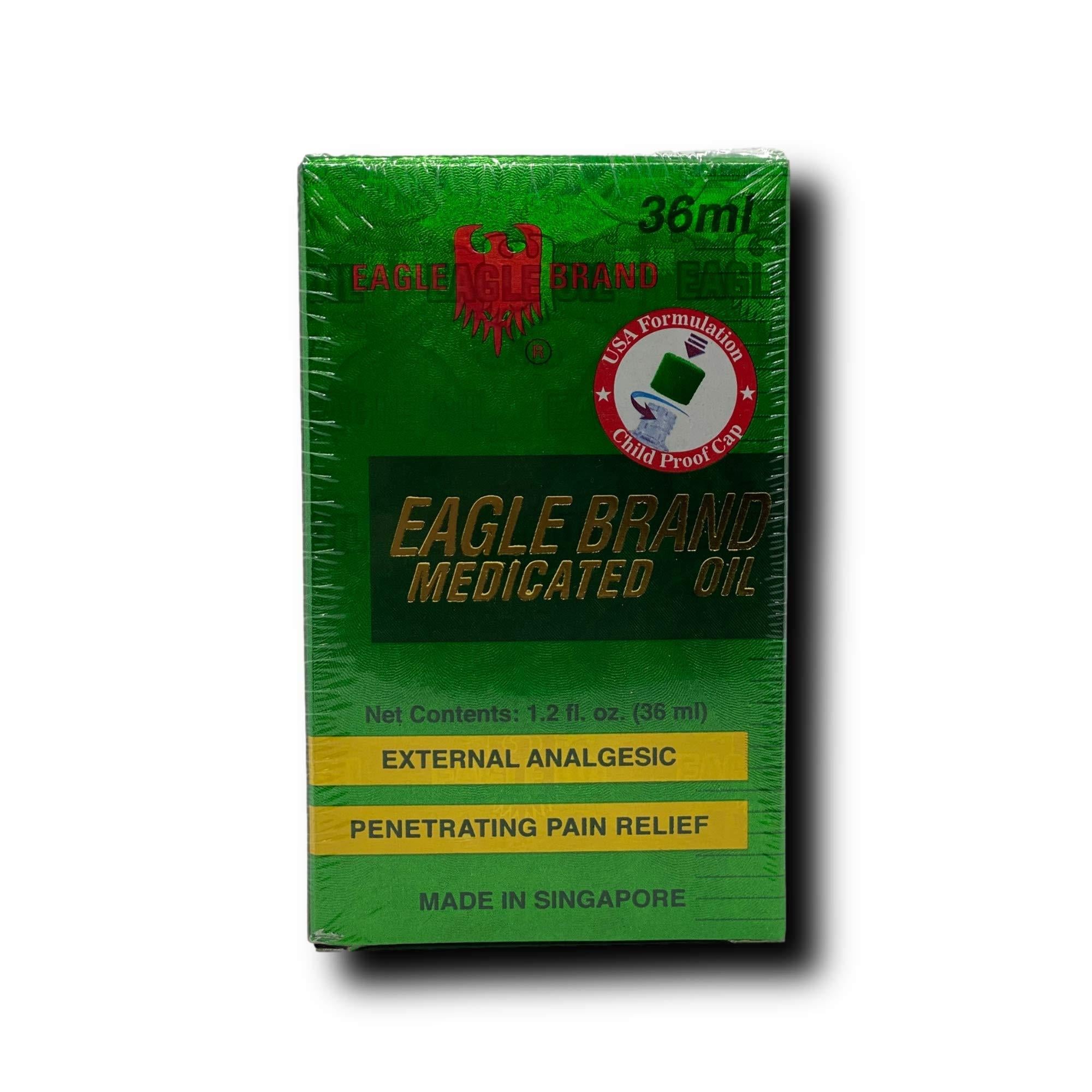 Bigger Eagle Brand Medicated Oil 1.2 FL. OZ. (36 mL) - Made in Singapore by Eagle Brand