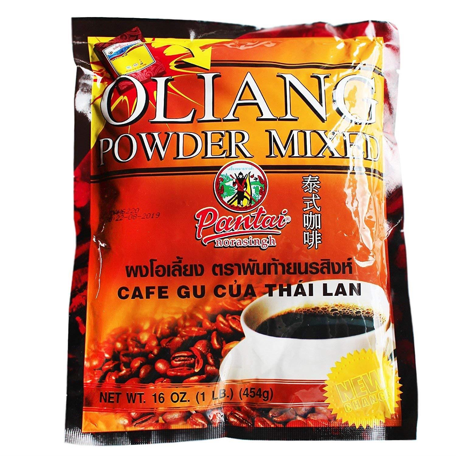 Best Thai Oliang Coffee Powder Mix Pantai (Pantainorasingh) Brand 1lb Bag (16 oz /454 g) (Two 1 Lb Bags)