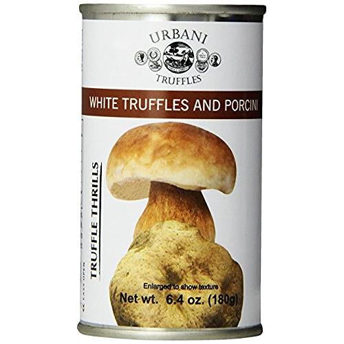Urbani Truffles Truffle Thrills, White Truffles and Porcini Sauce - 2 pcs. x 6.4 Oz Cans