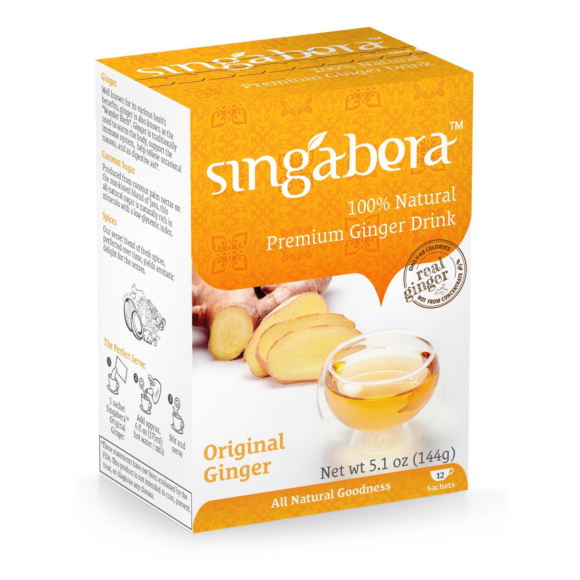 Singabera Ginger Drink - Original Flavor 5.1 oz (Pack of 6)
