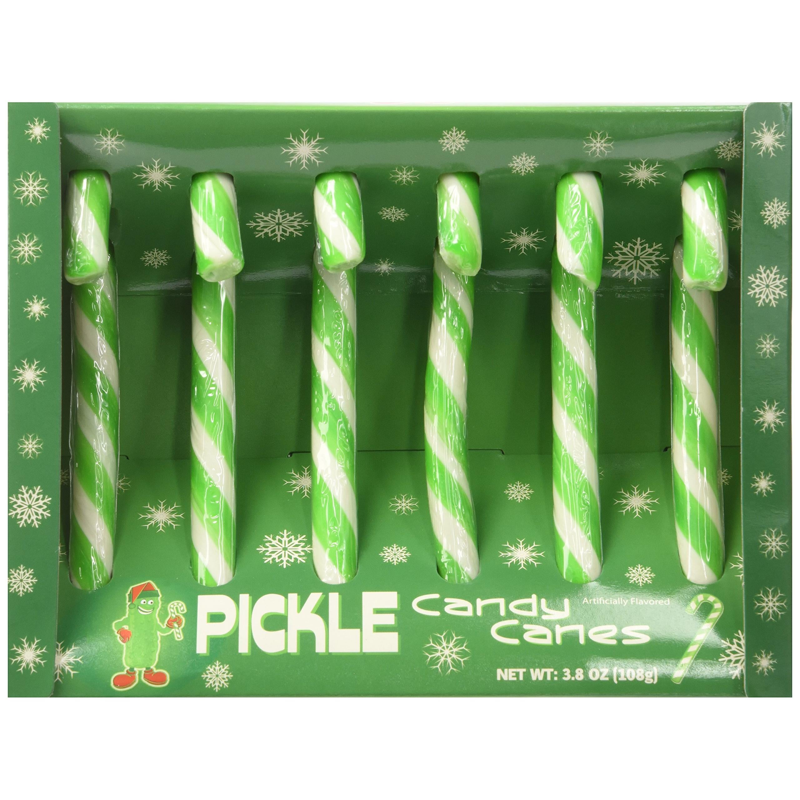 Fancy Pickle flavored Candy Canes, 3.8 OZ
